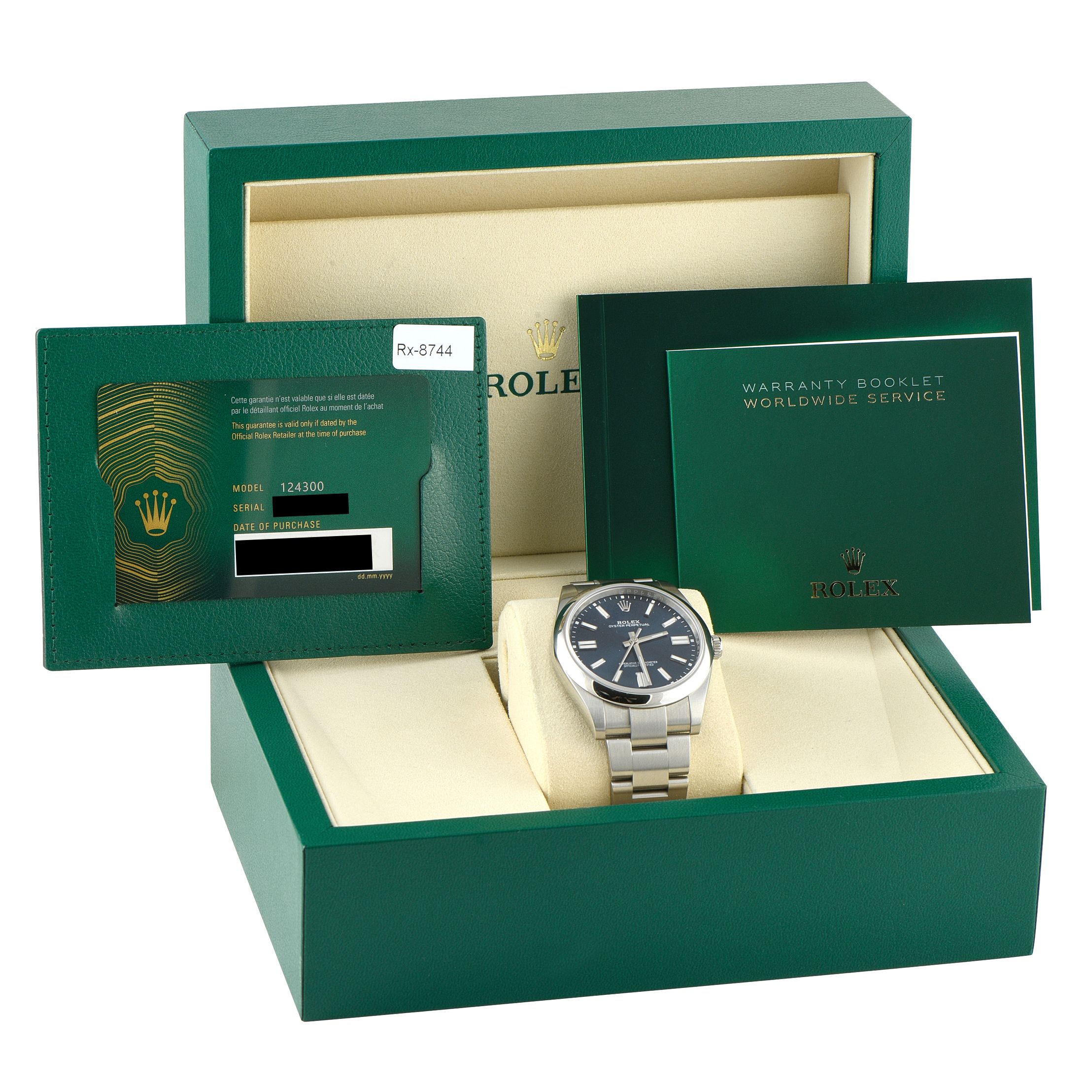 Rolex Oyster Perpetual 41 Blue Dial Steel Watch 124300