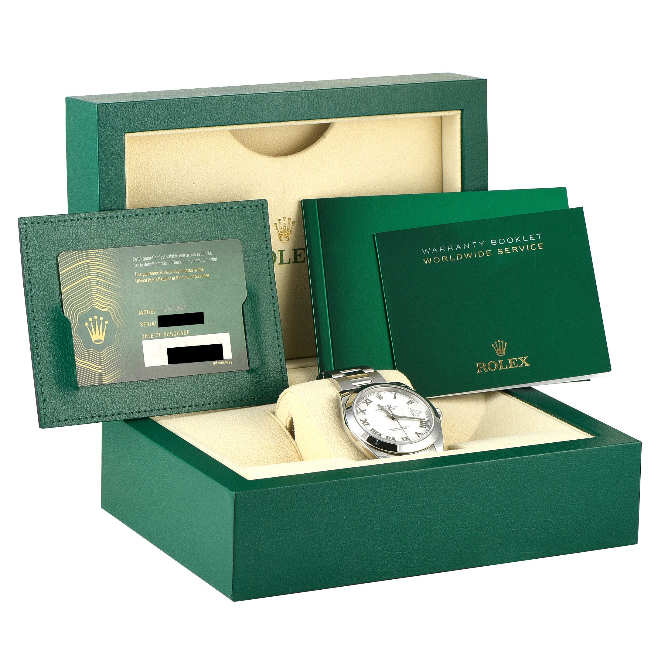 Rolex Datejust 41 Roman White Dial Steel Oyster Watch 126300