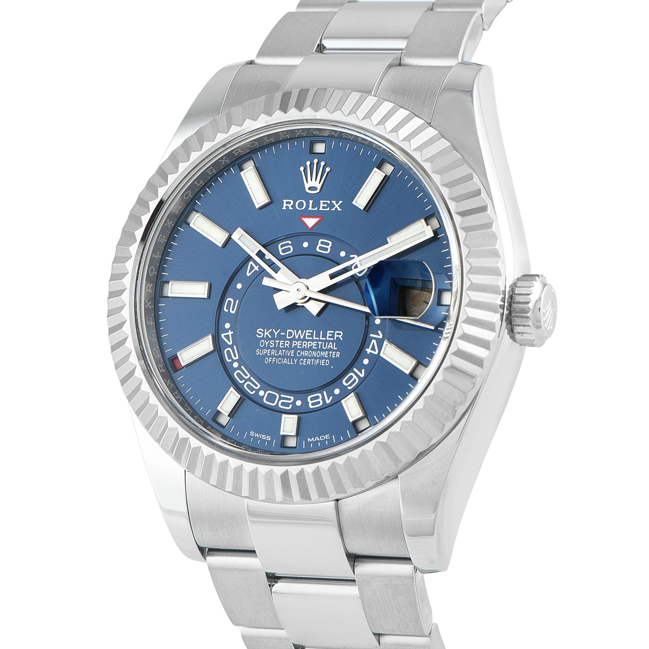 Rolex Sky-Dweller Blue Dial Steel and White Gold Oyster Watch 326934