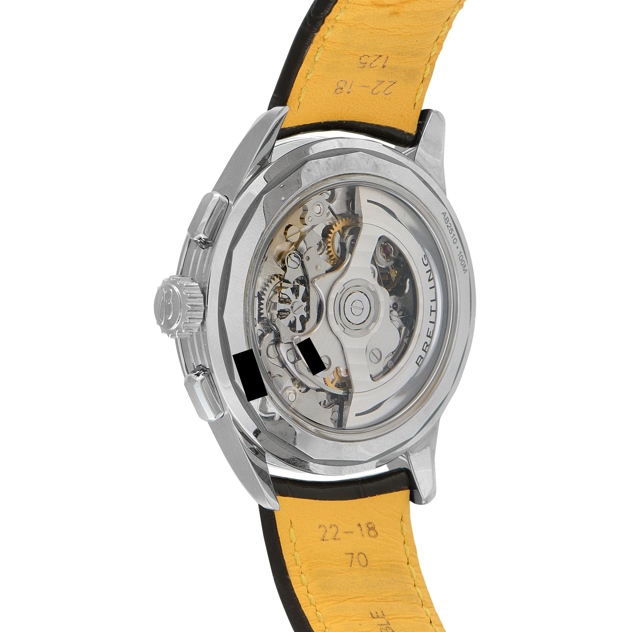 Breitling Premier B25 Datora 42 Copper Dial Steel Watch AB2510201K1P1