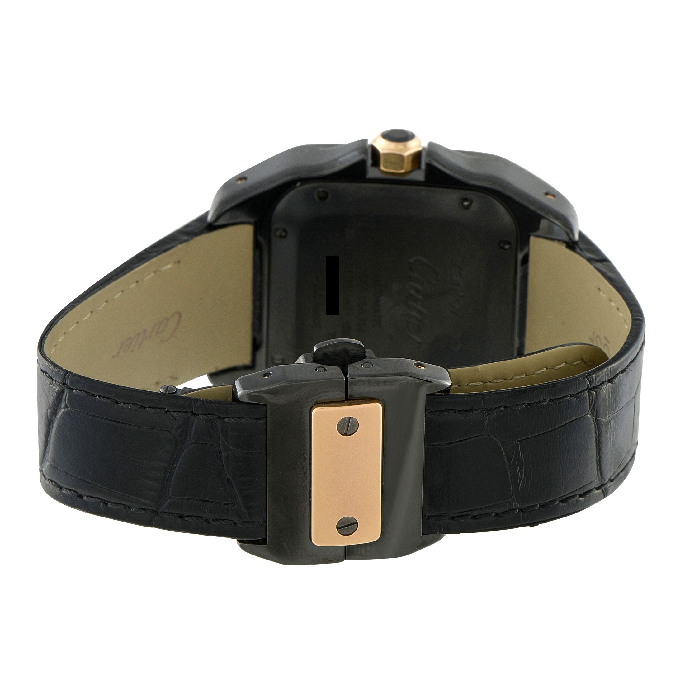 Cartier Santos 100 DLC Steel and Rose Gold Watch w2020007