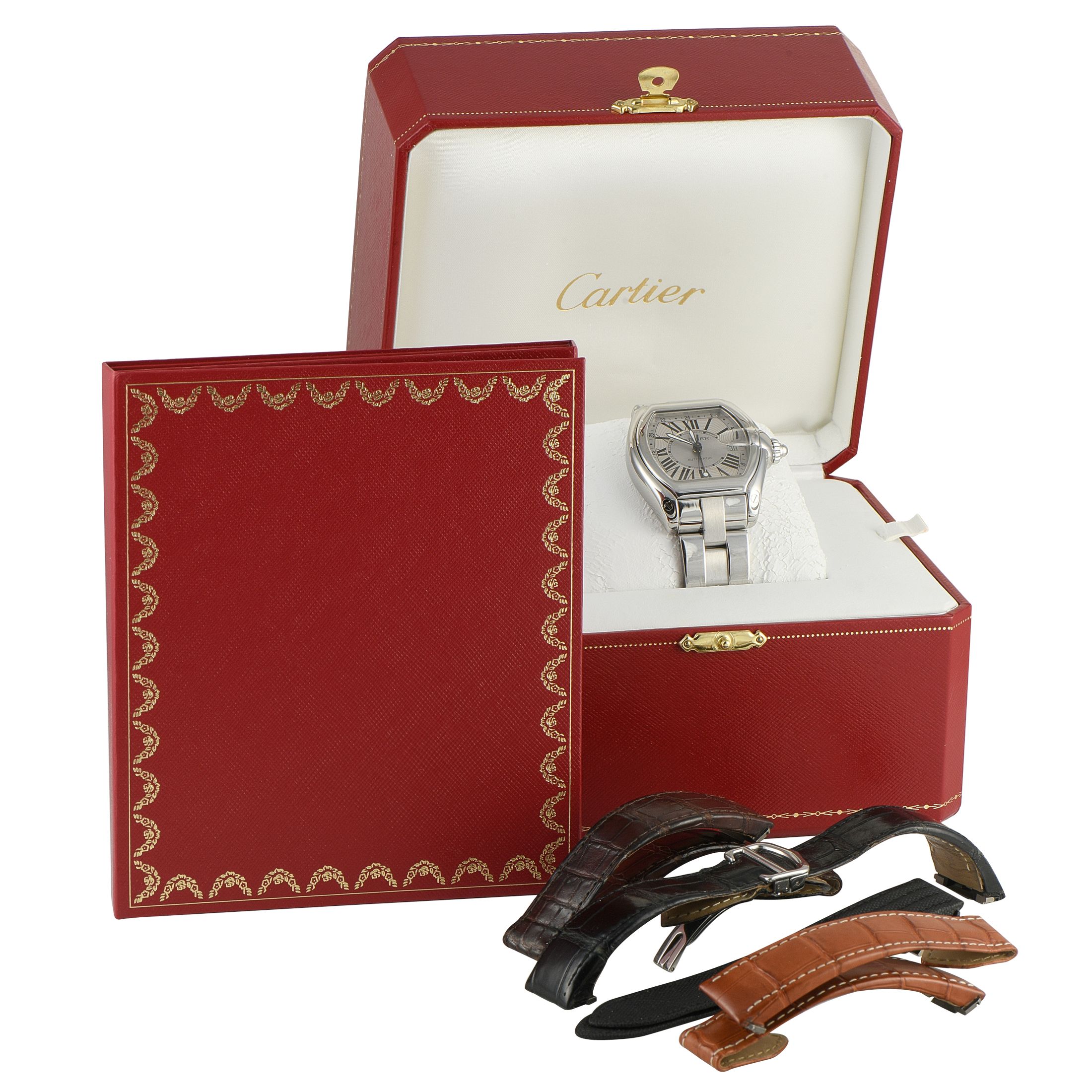 Cartier Roadster XL GMT Steel Watch W62032X6
