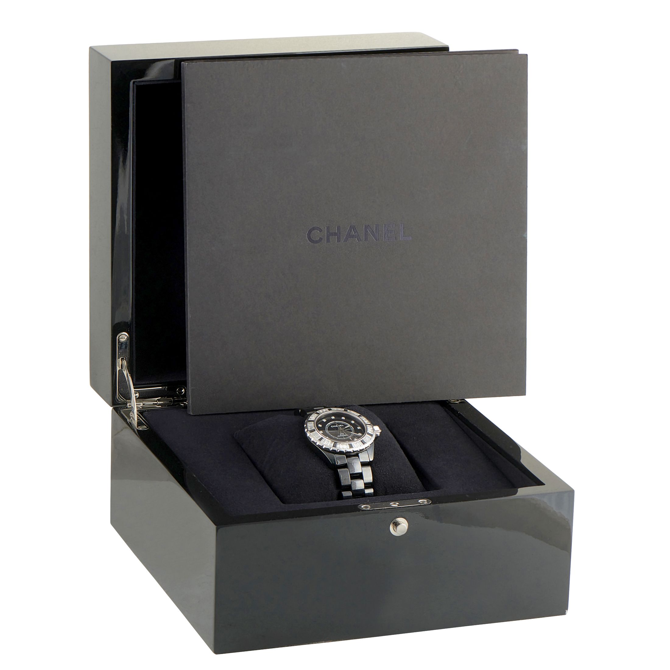 Chanel J12 Joaillerie Diamond and Black Ceramic Watch H2023
