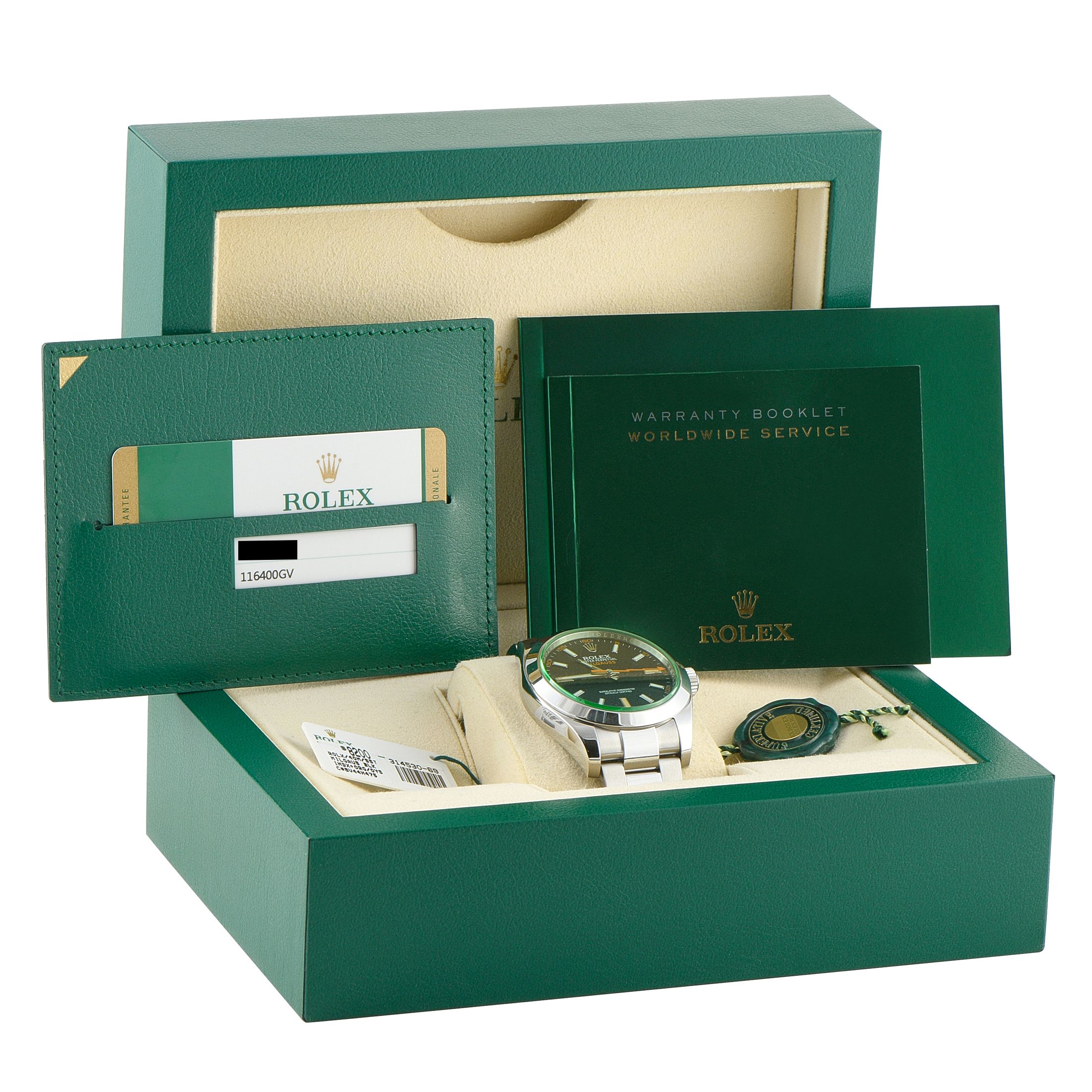 Rolex Milgauss Black Dial Steel Watch 116400GV