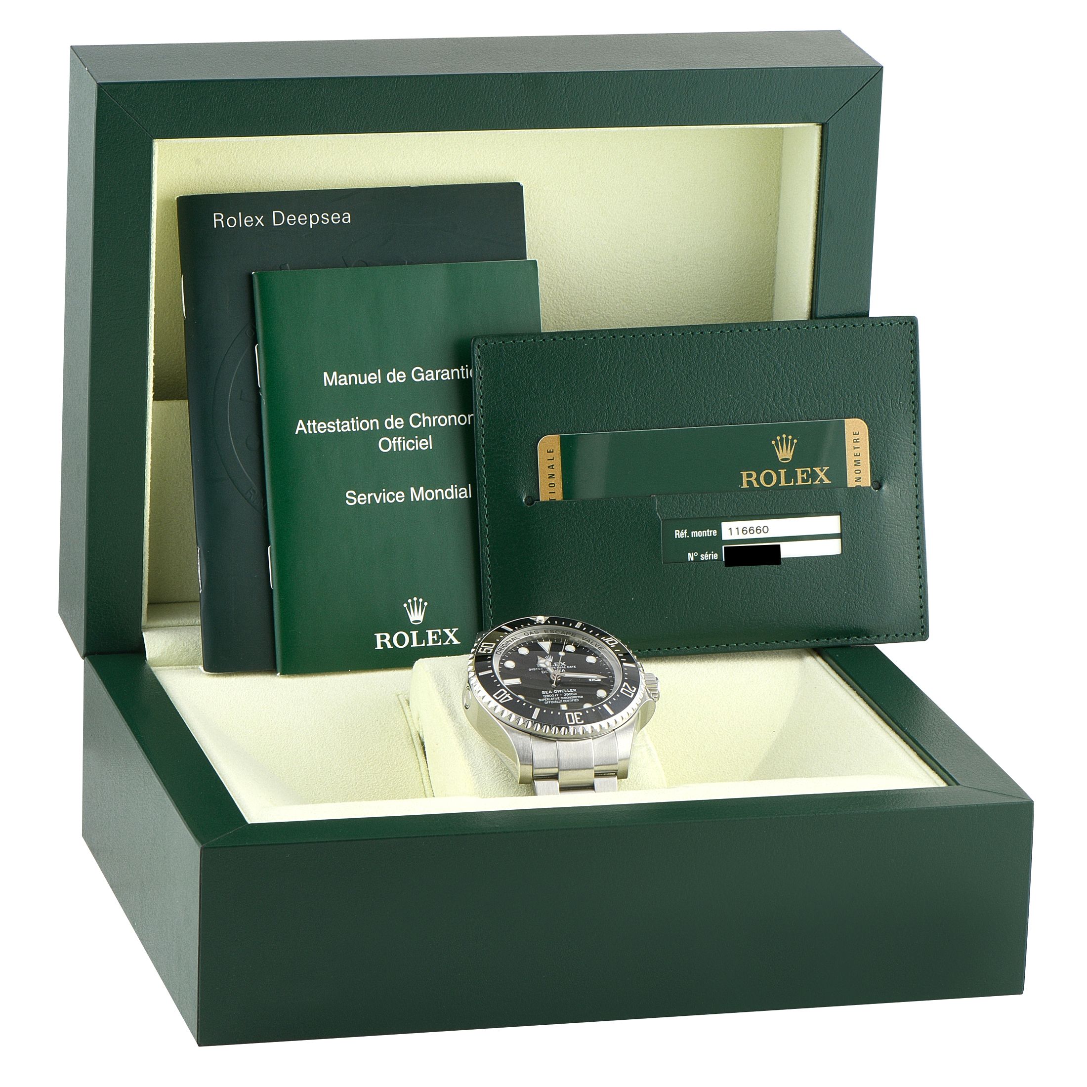 Rolex Sea-Dweller Deepsea Black Dial Steel Watch 116660