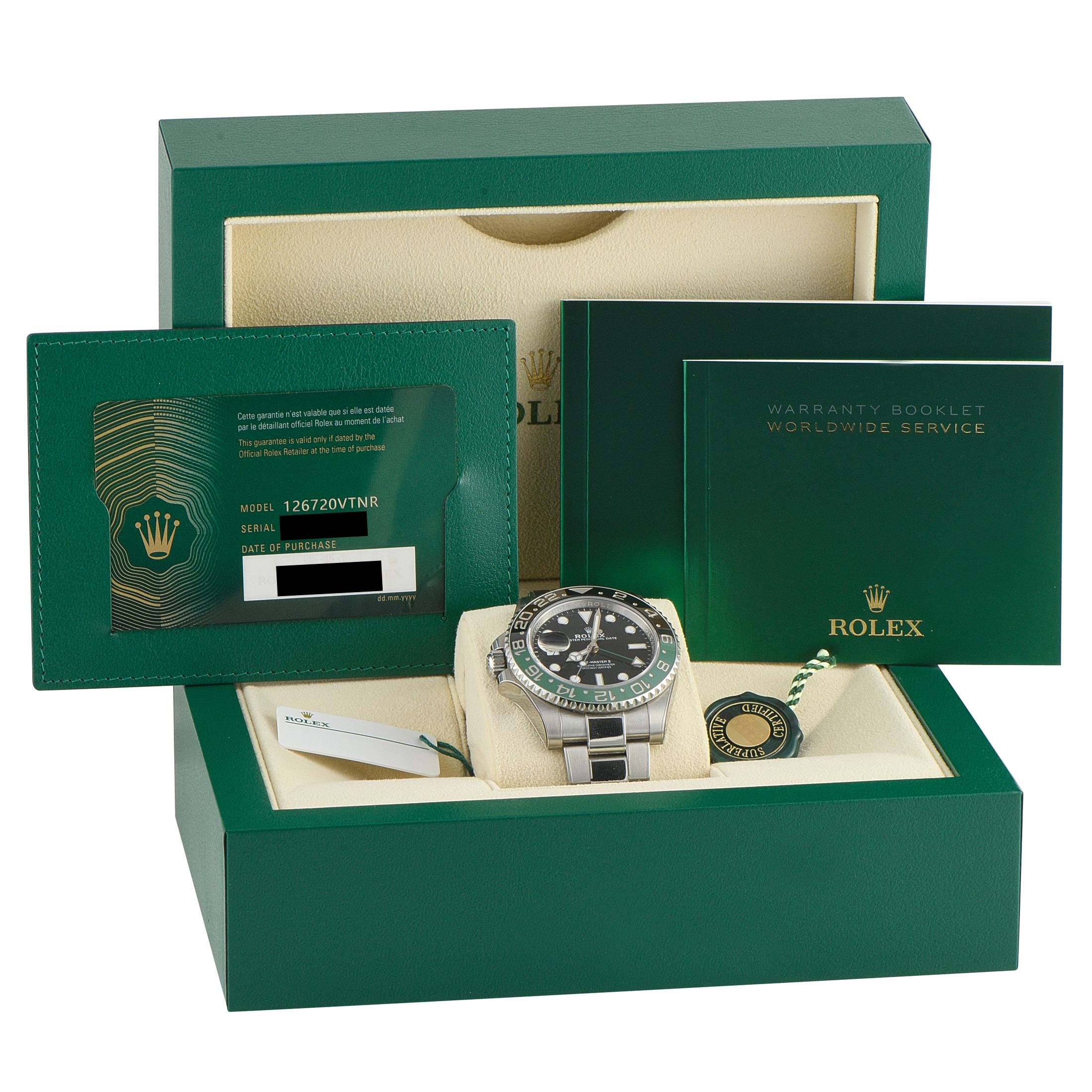 Rolex GMT-Master II Left-Hand Sprite Oystersteel Watch 126720VTNR