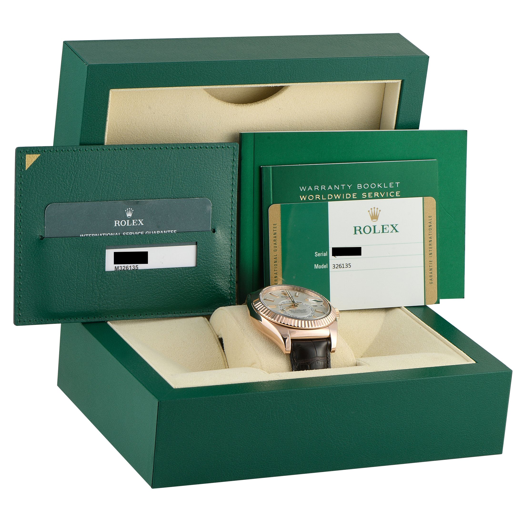 Rolex Sky-Dweller White Dial Everose Gold Watch 326135-0005