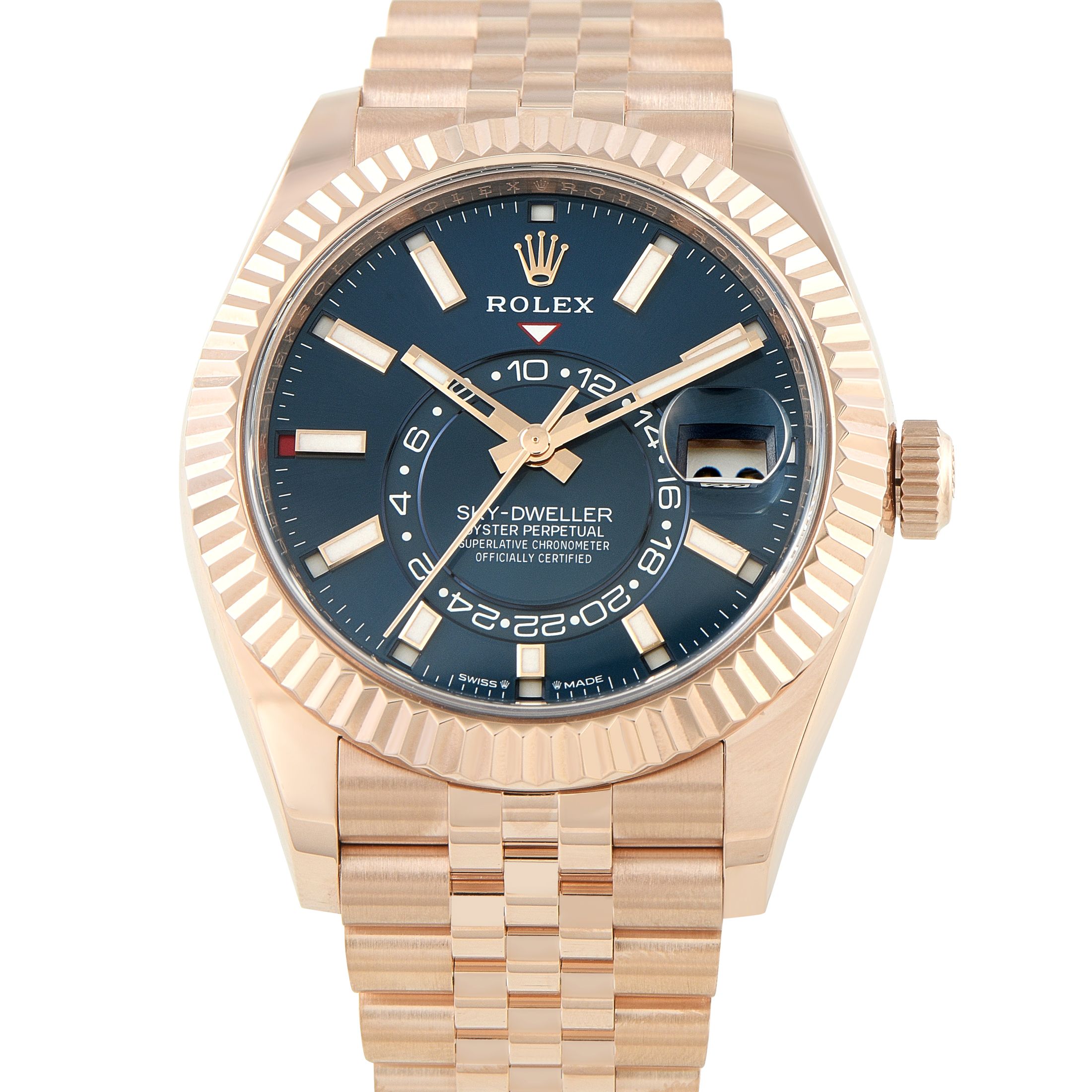 Rolex Sky-Dweller Blue-Green Dial Everose Gold Jubilee Watch 336935