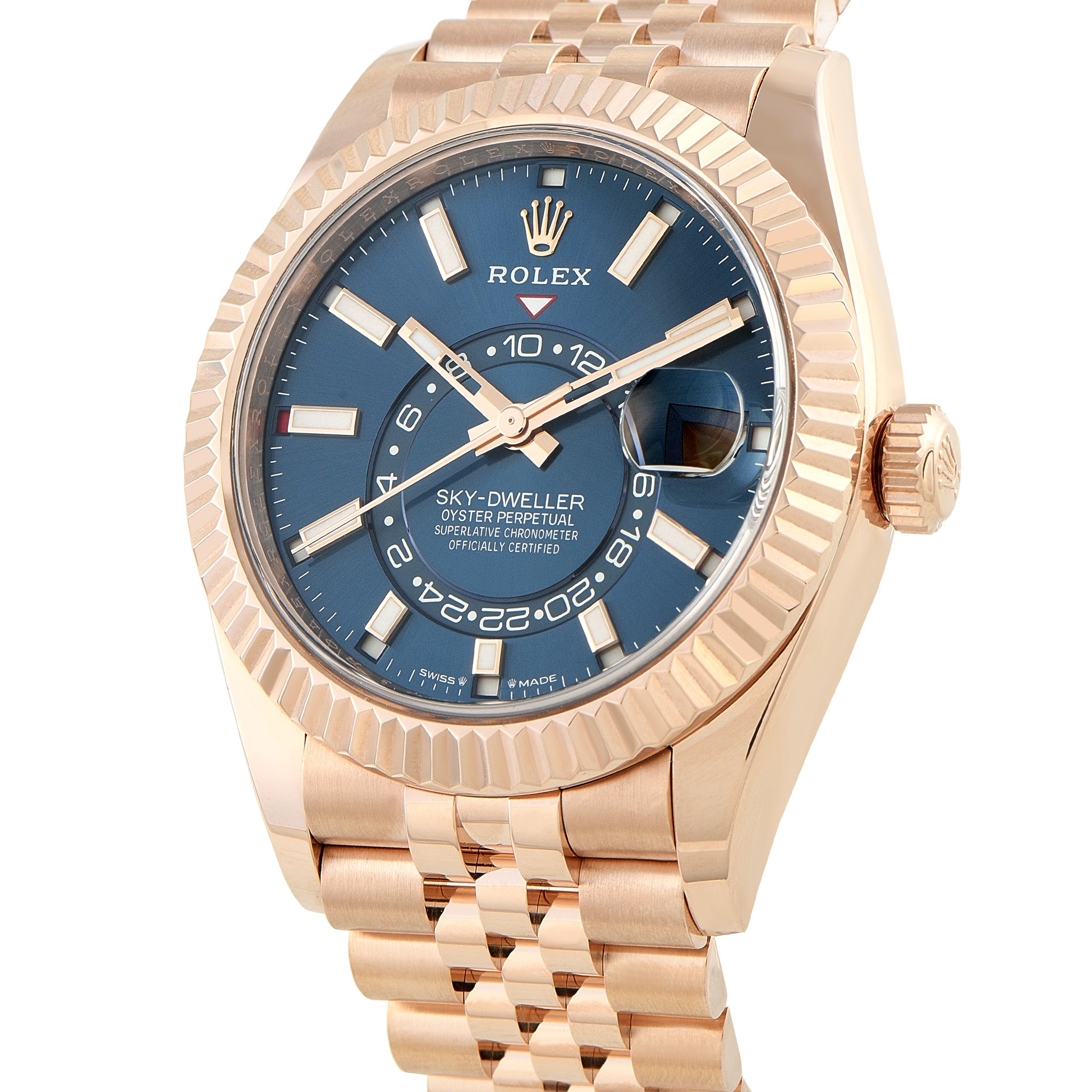 Rolex Sky-Dweller Blue-Green Dial Everose Gold Jubilee Watch 336935