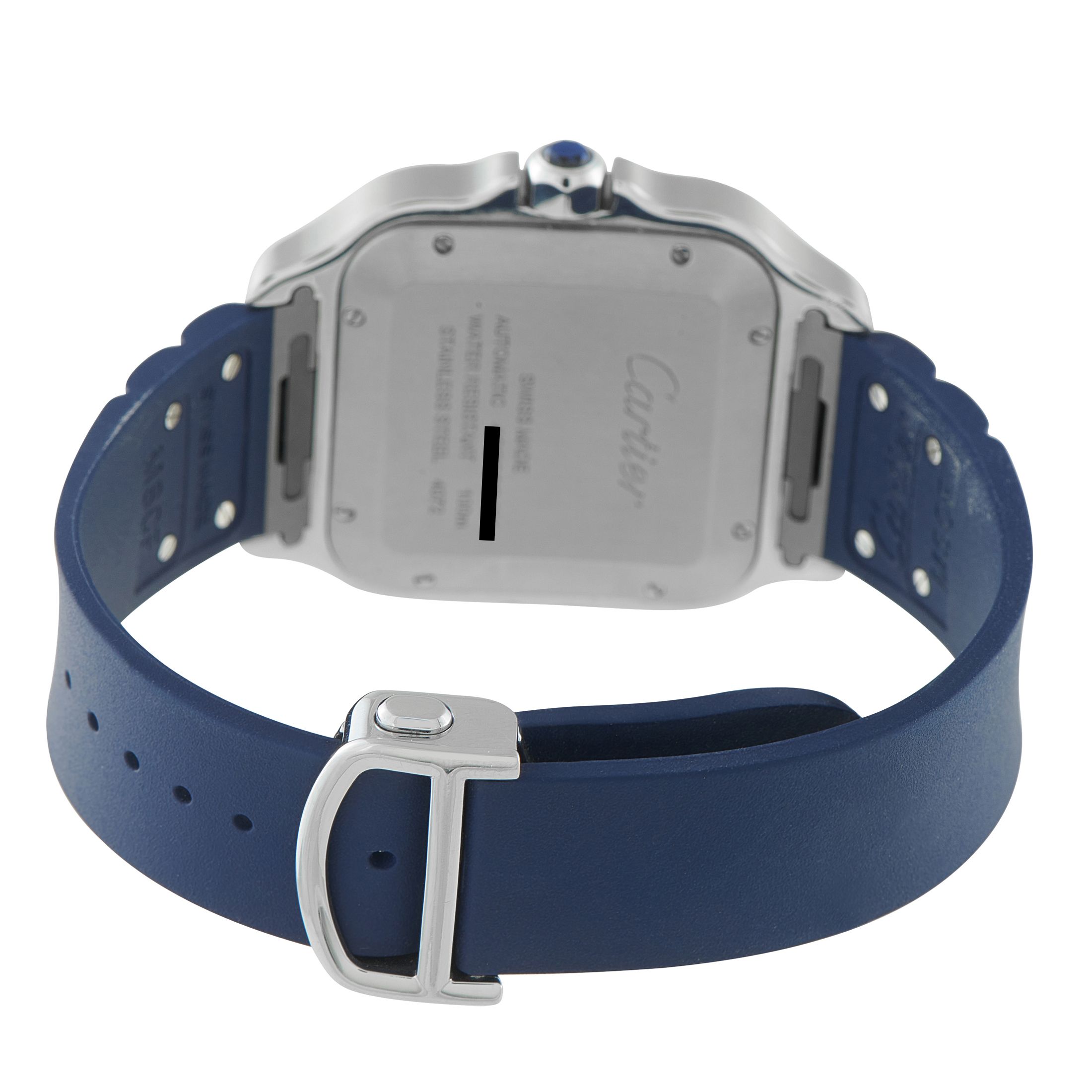 Cartier Santos Blue PVD Steel Watch WSSA0047