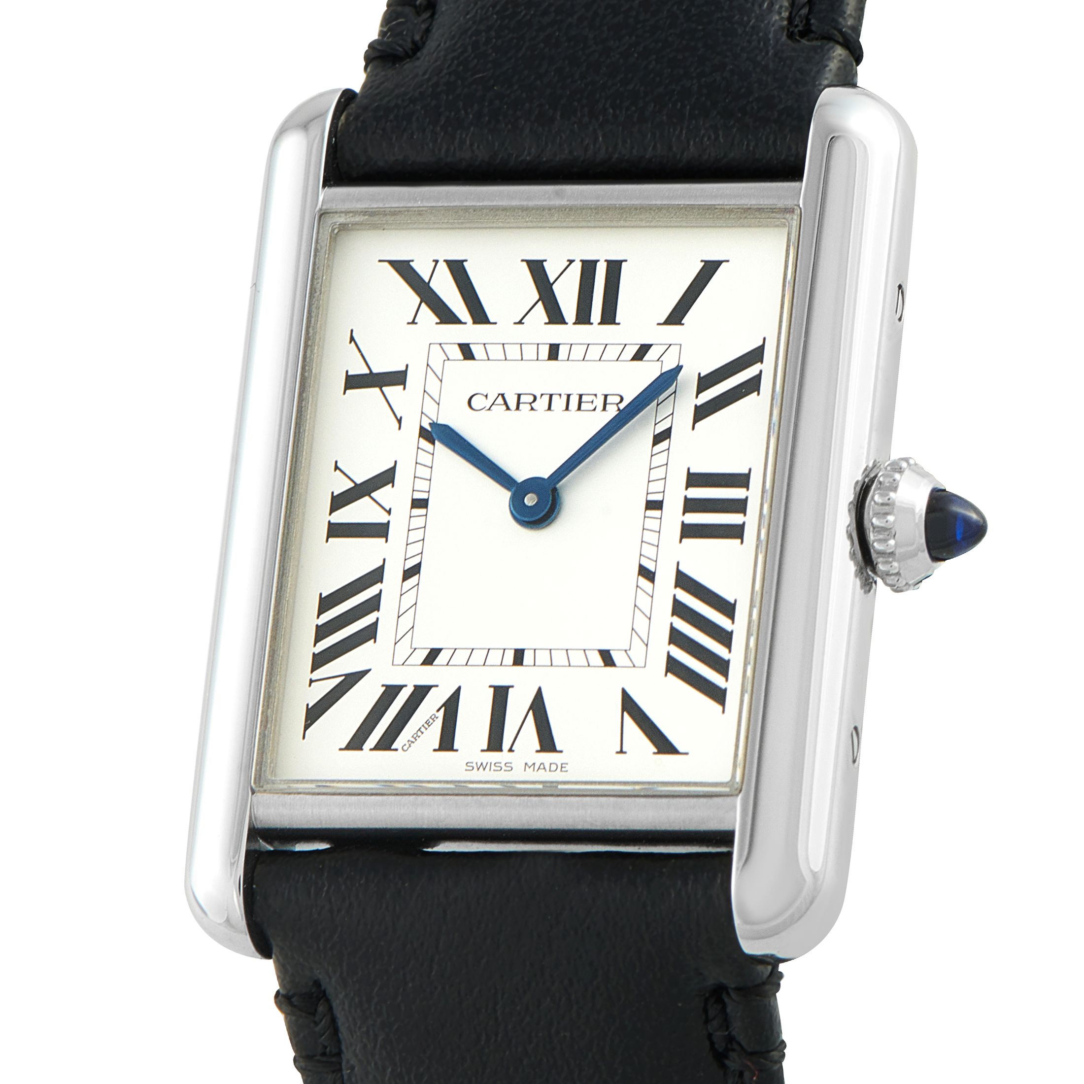 Cartier Tank Must Solarbeat Large Steel Watch WSTA0059