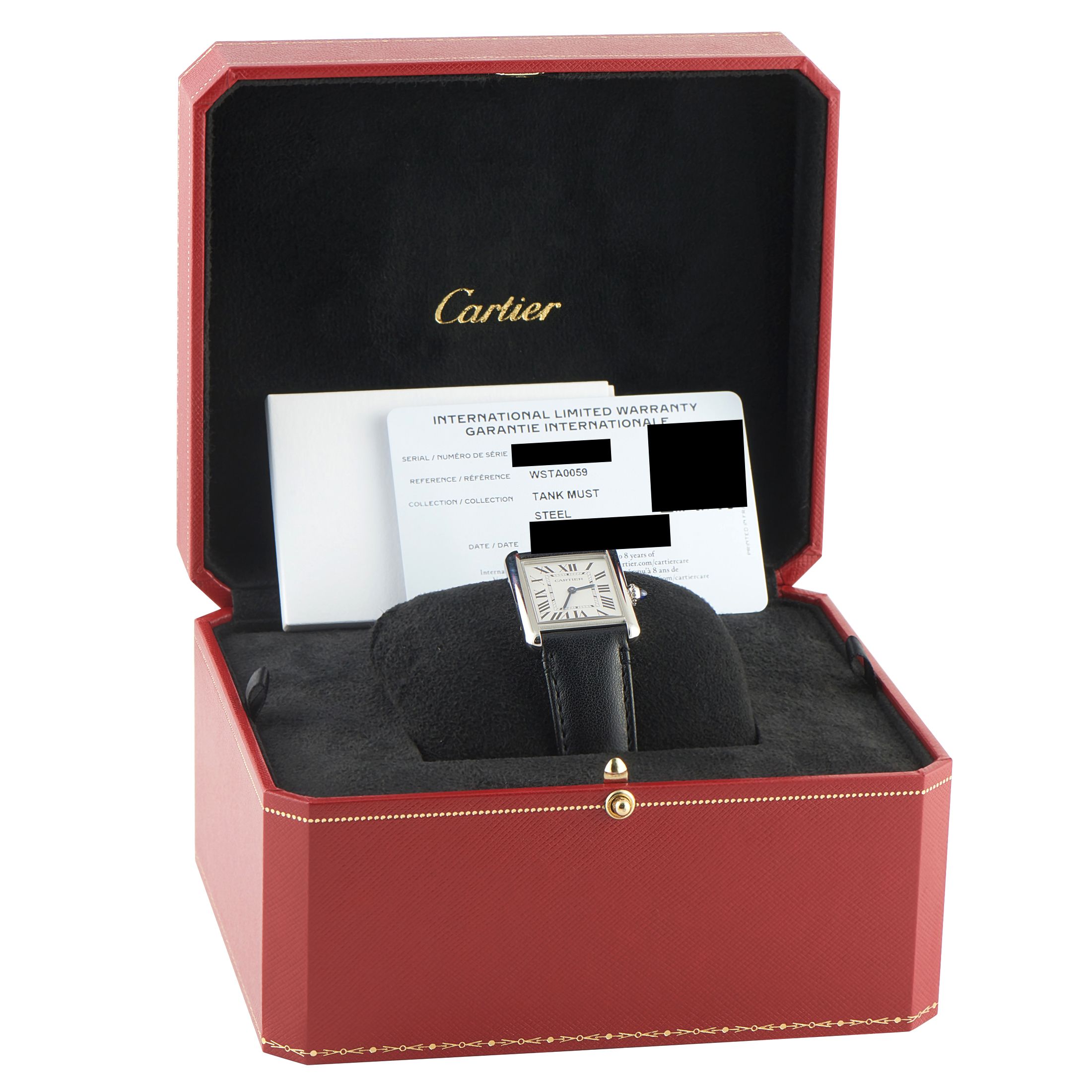 Cartier Tank Must Solarbeat Large Steel Watch WSTA0059