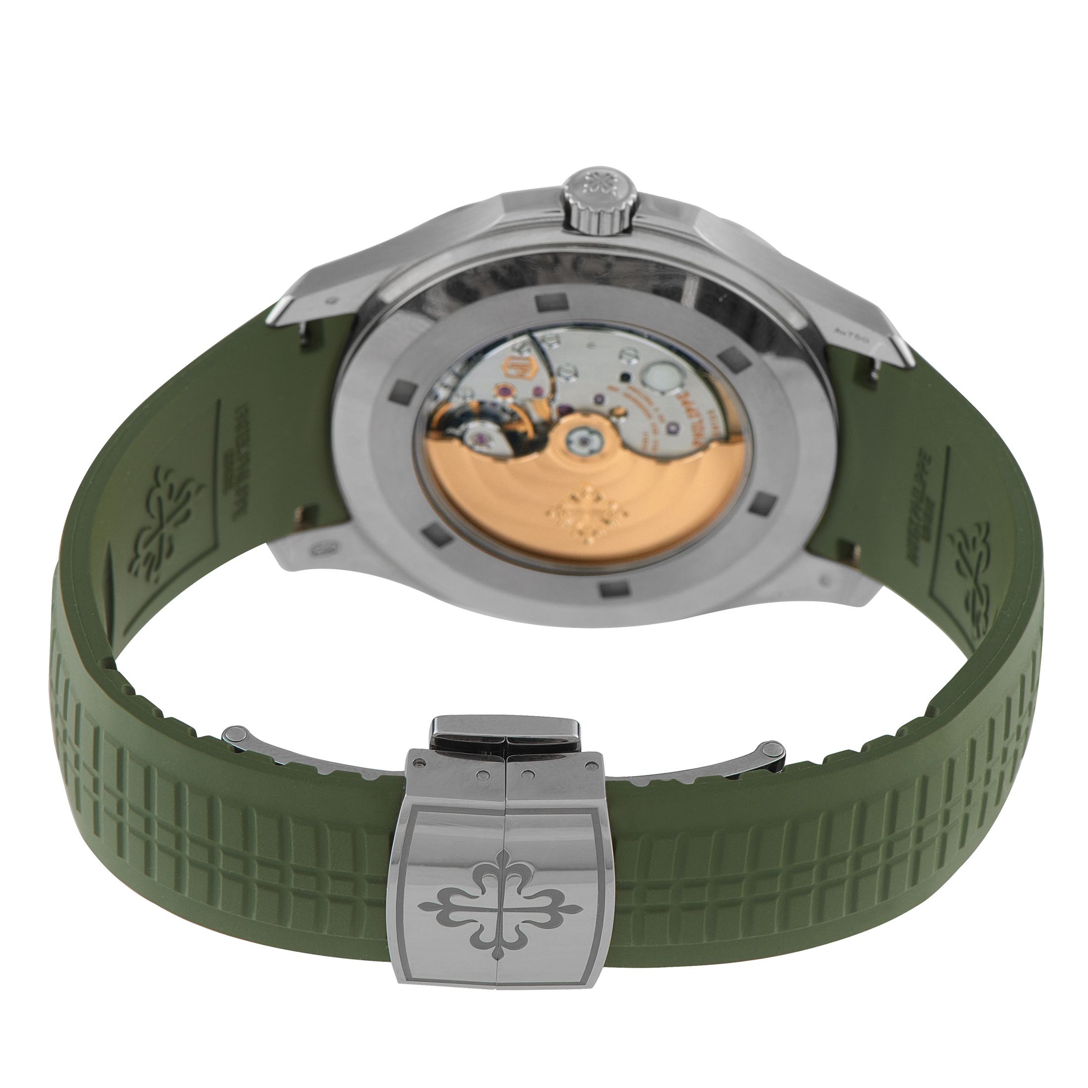Patek Philippe Aquanaut Jumbo Khaki Green Dial White Gold Watch 5168G-010