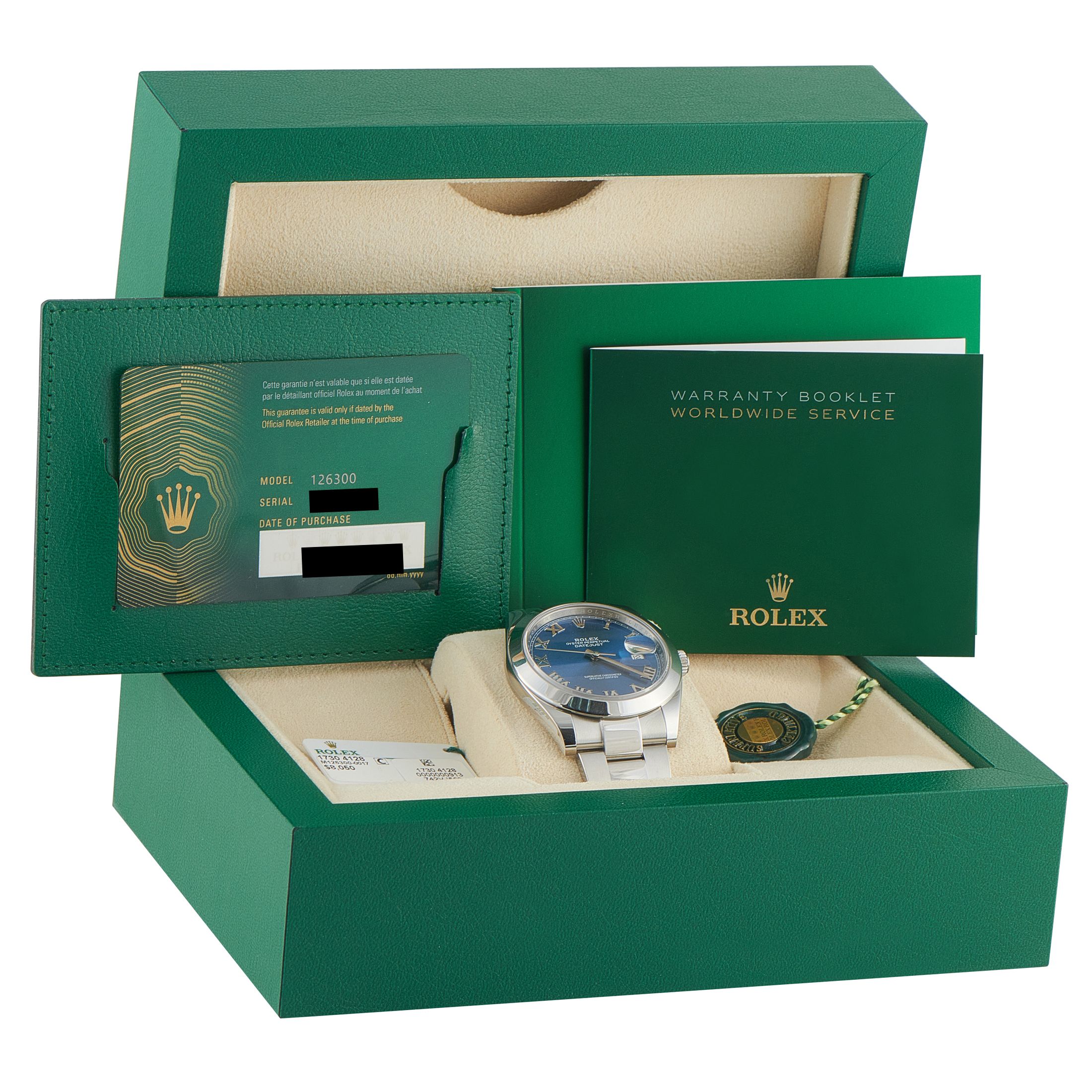 Rolex Datejust 41 Azzurro Blue Dial Steel Oyster Watch 126300