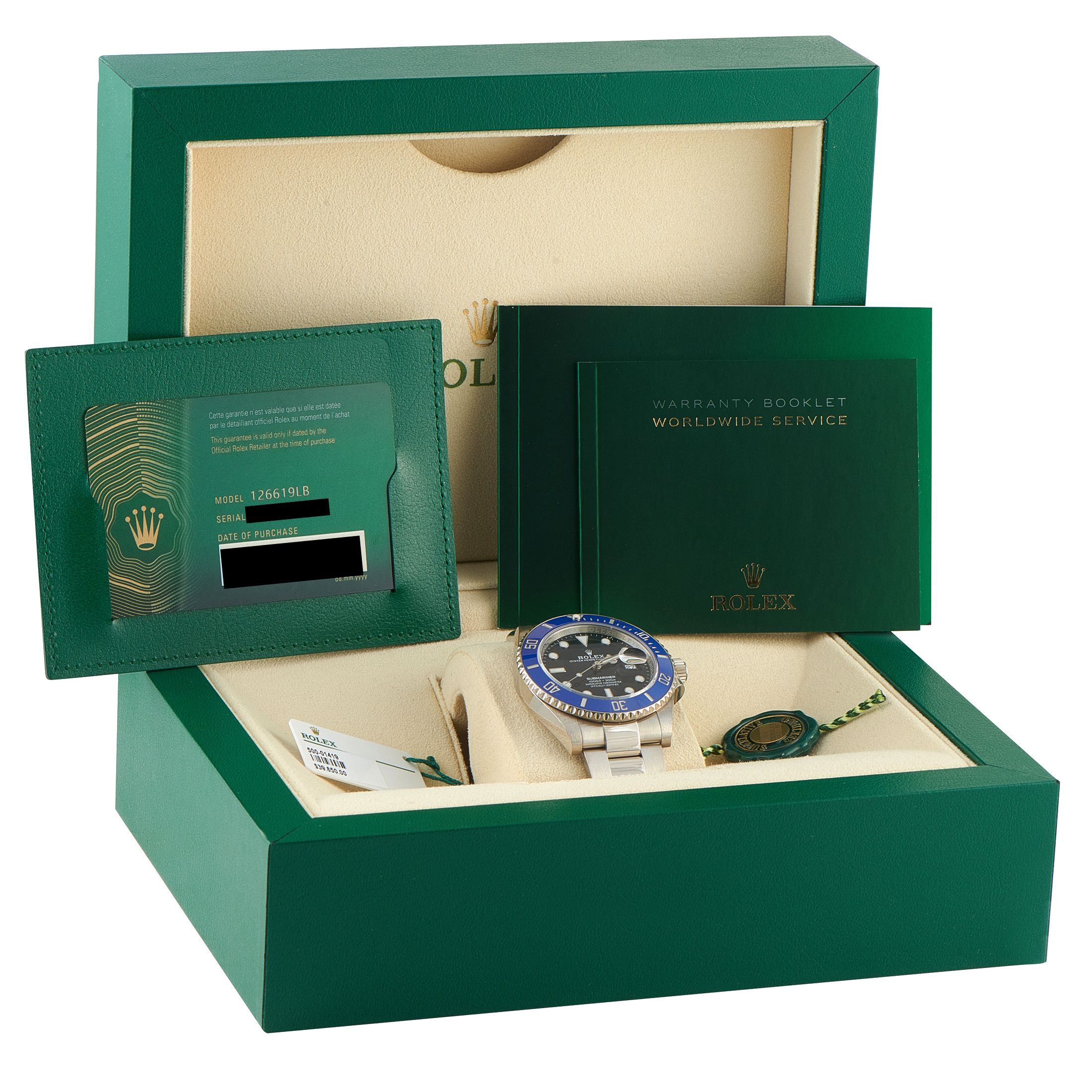 Rolex Submariner Date White Gold Oyster Watch 126619LB