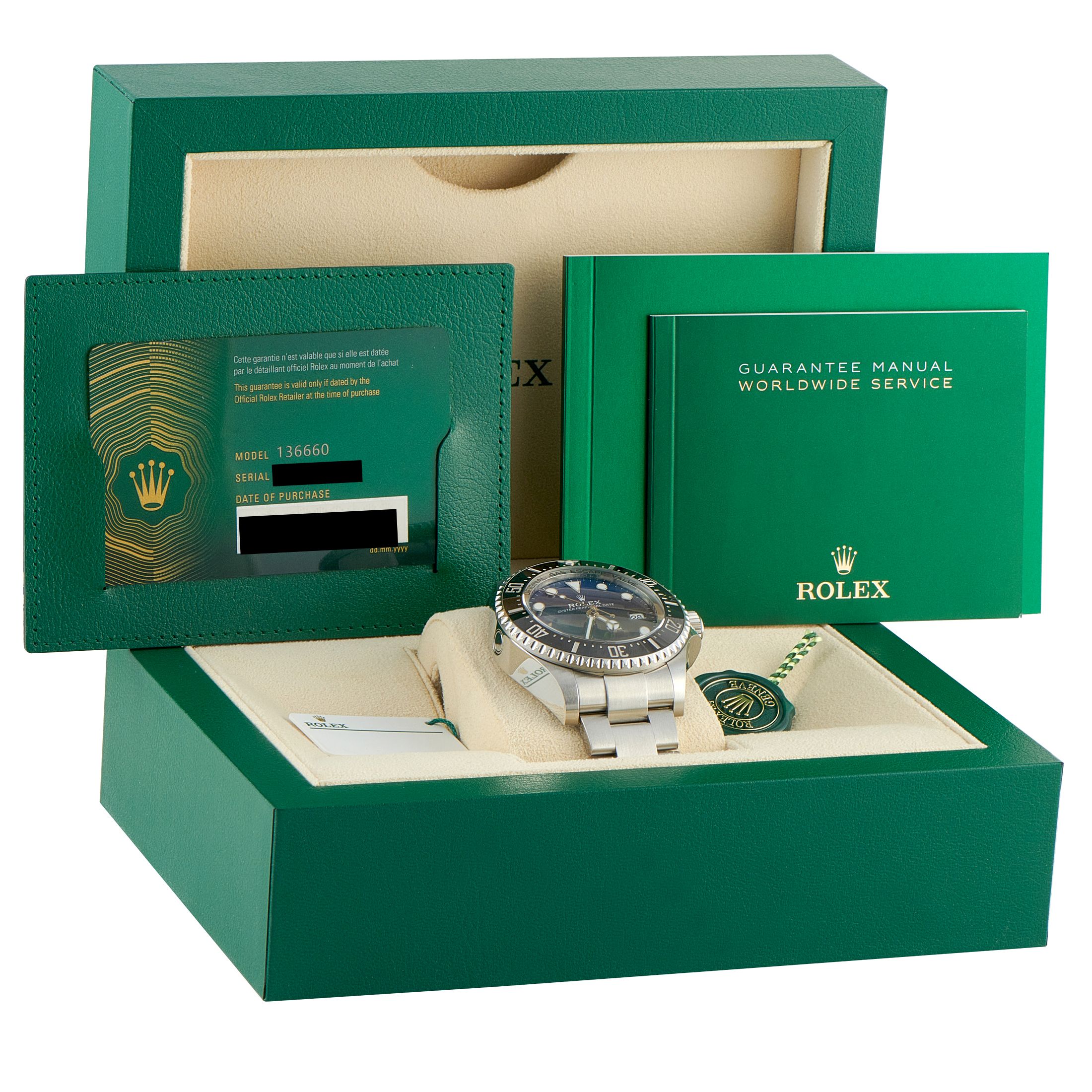 Rolex Deepsea D-Blue Dial Steel Watch 136660