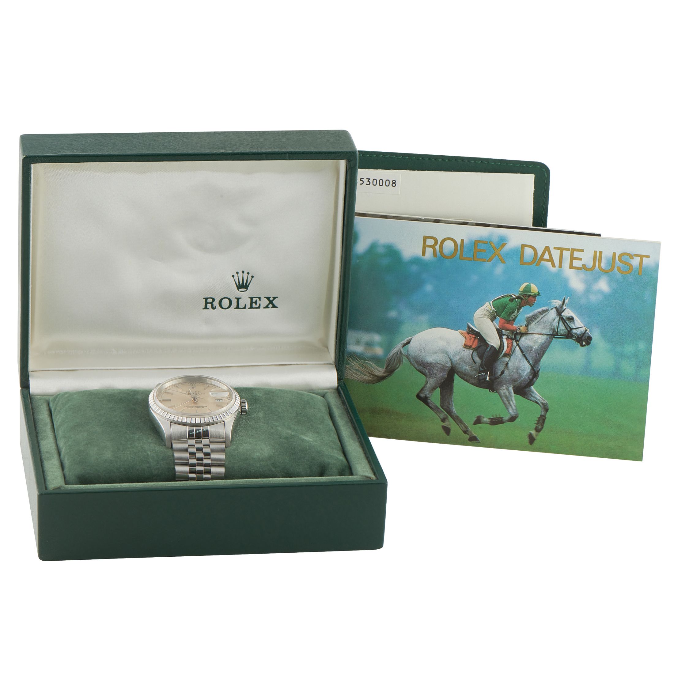 Rolex Datejust 36 Engine-Turned Bezel Steel Jubilee Watch 16220