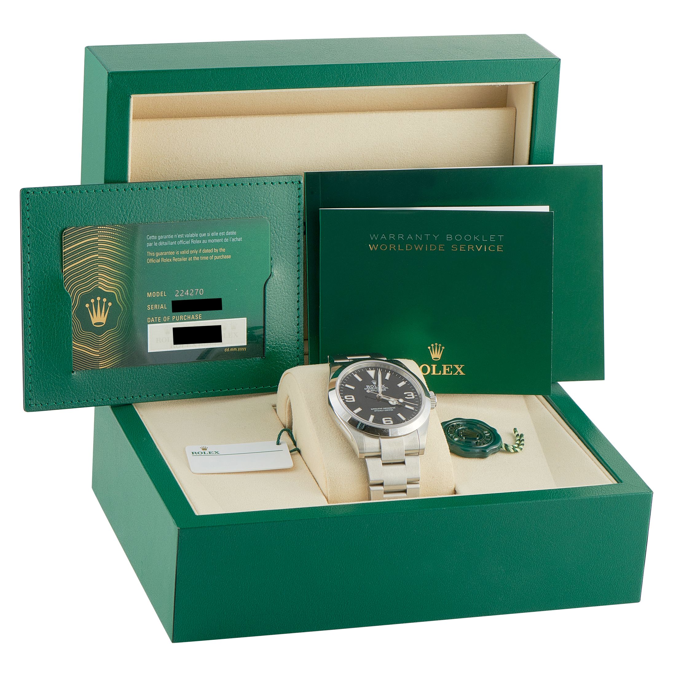 Rolex Explorer 40 Steel Watch 224270