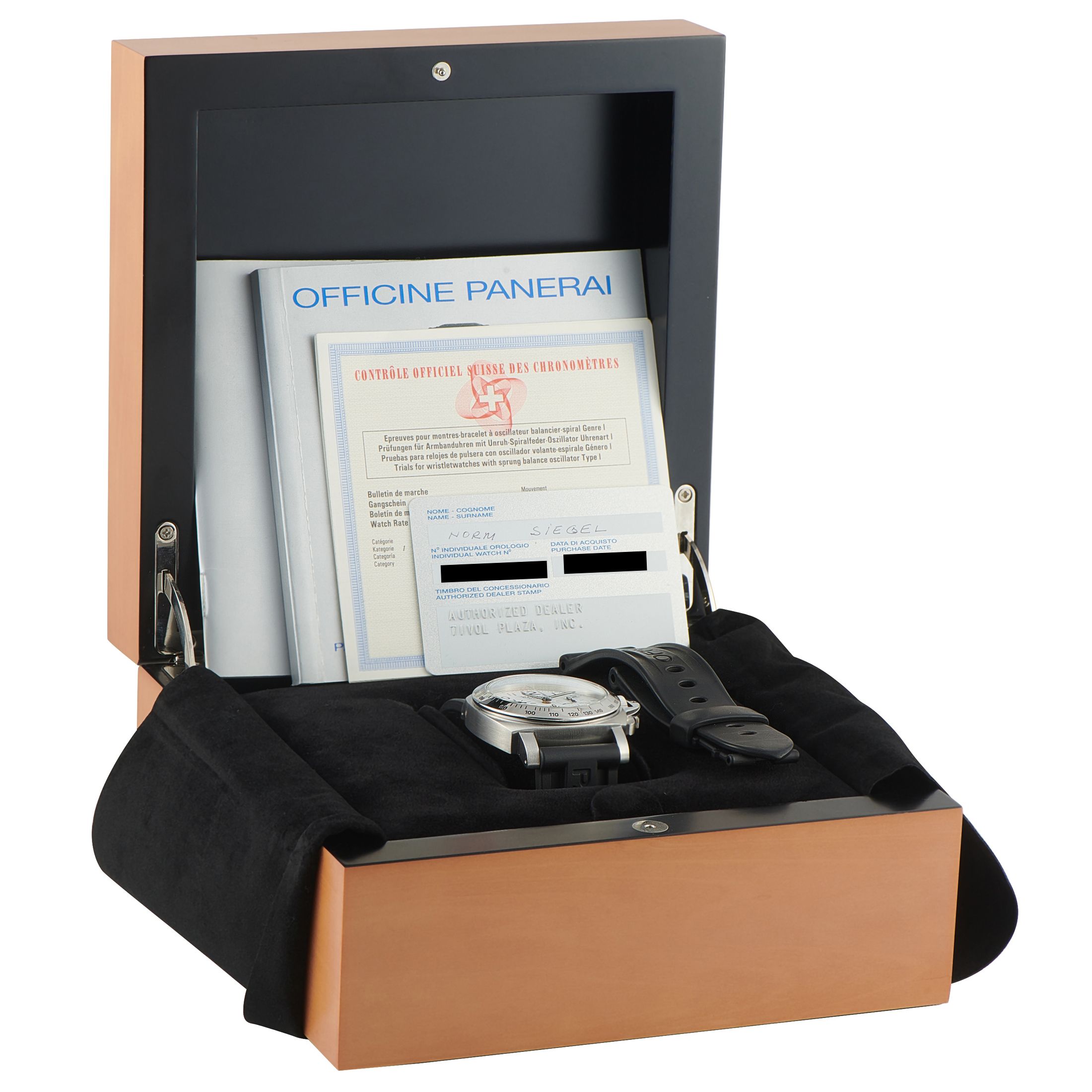 Officine Panerai Luminor Daylight Chronograph Steel Watch PAM00188