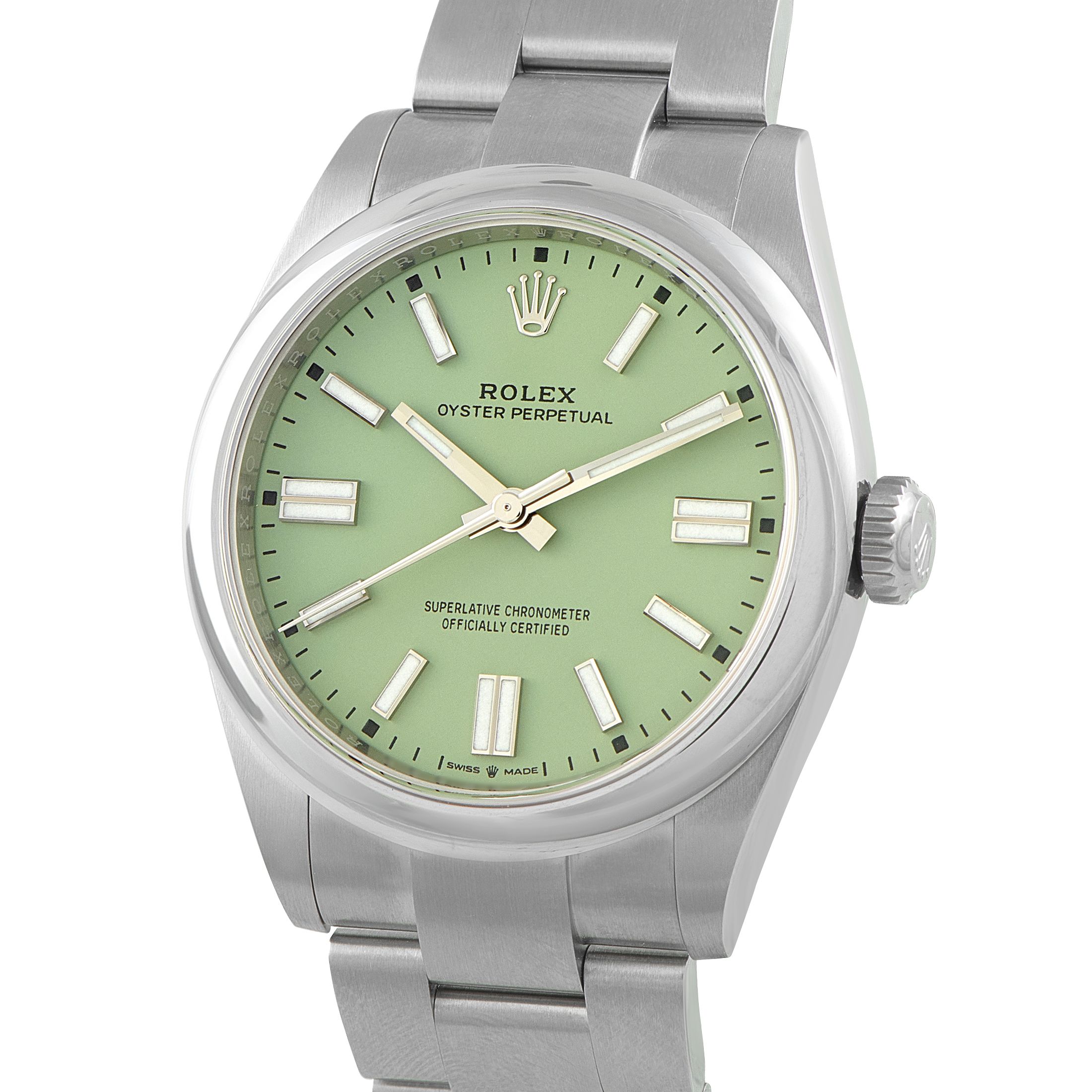 Rolex Oyster Perpetual 41 Pistachio Dial Steel Watch 134300