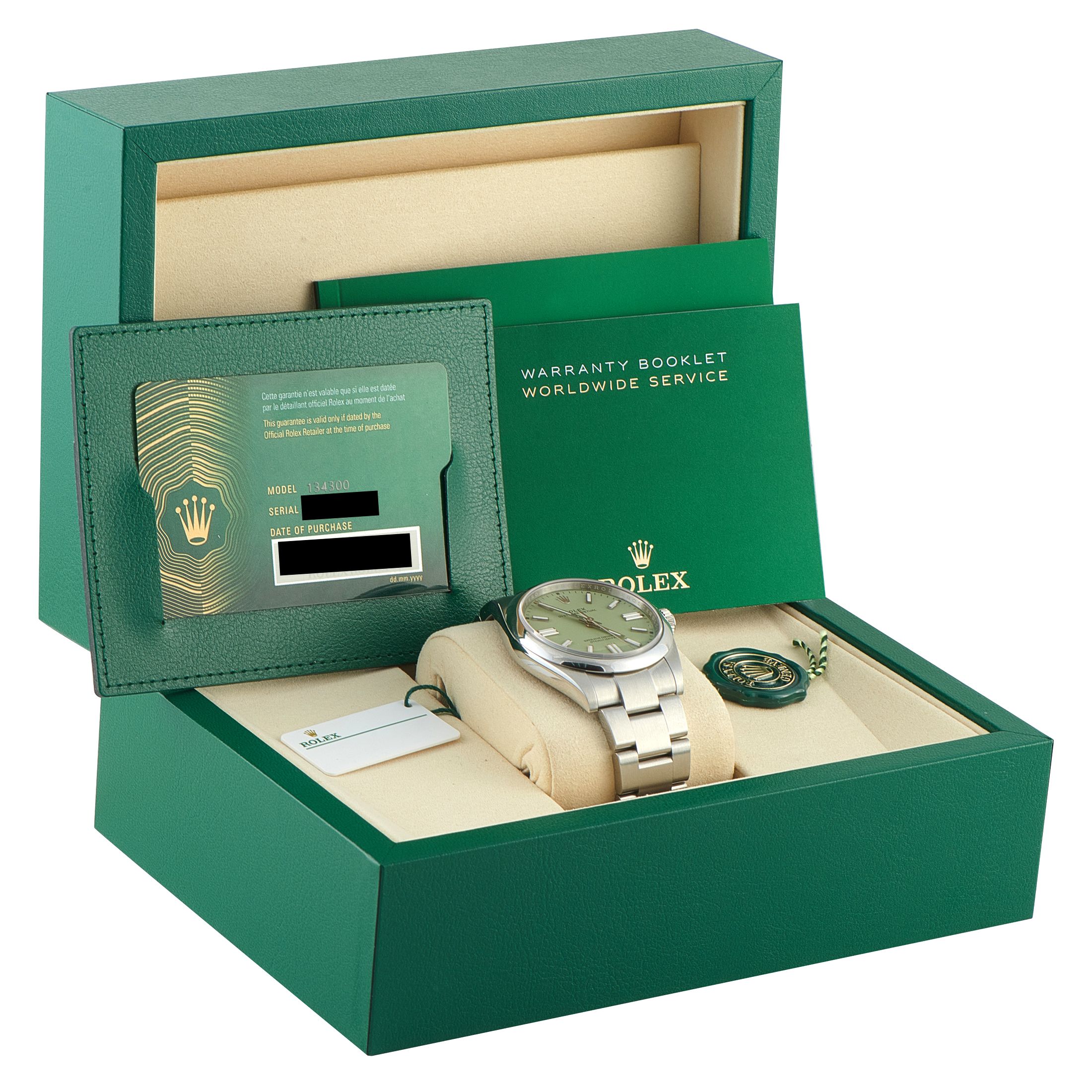 Rolex Oyster Perpetual 41 Pistachio Dial Steel Watch 134300