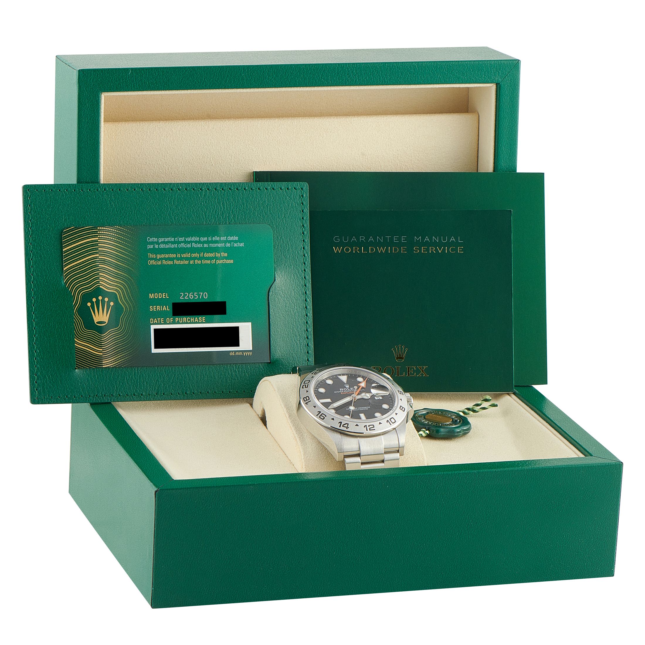 Rolex Explorer II Black Dial Steel Watch 226570