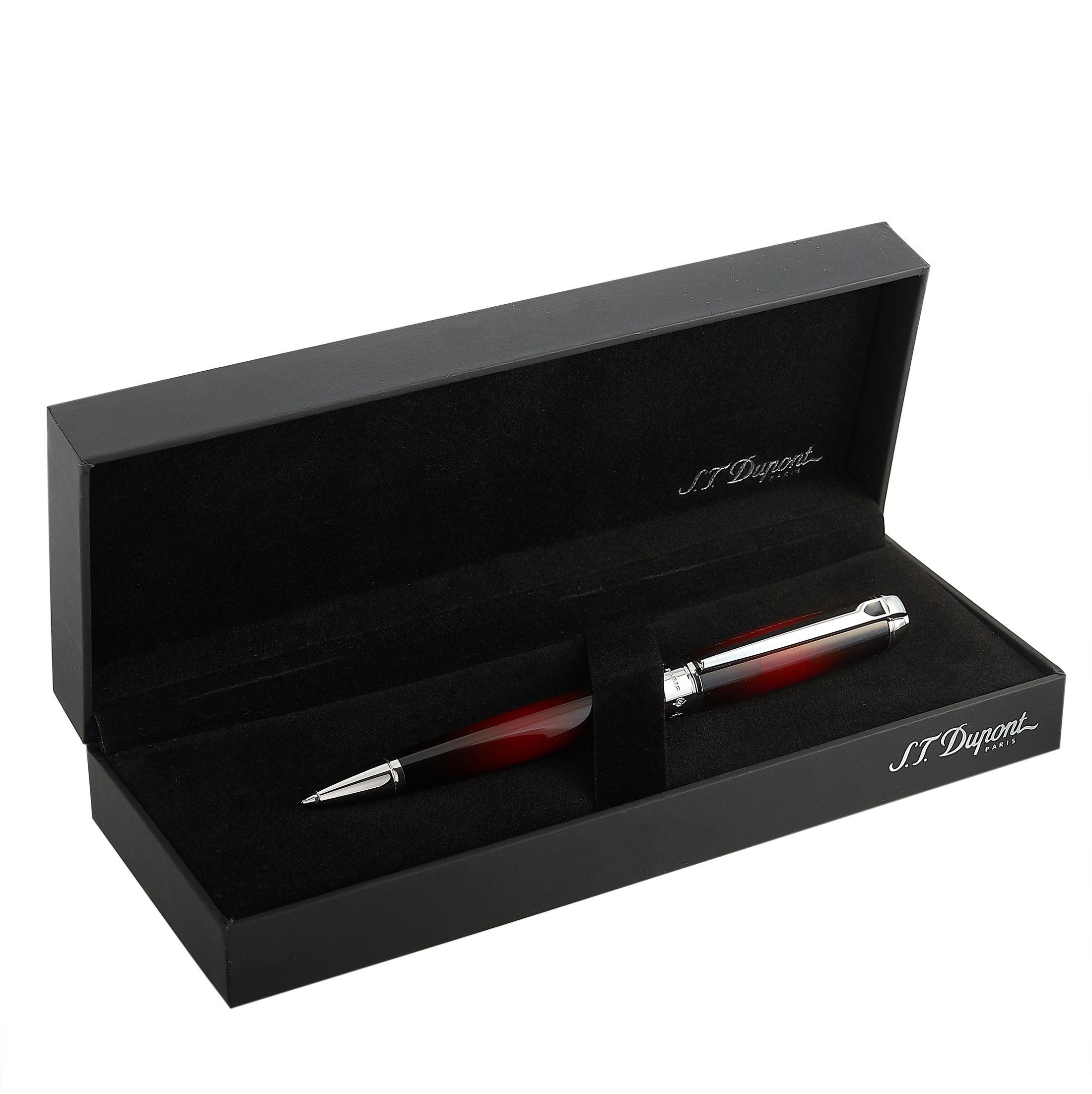 S.T. Dupont Line D Atelier Red Sunburst Medium Ballpoint Pen 415106M