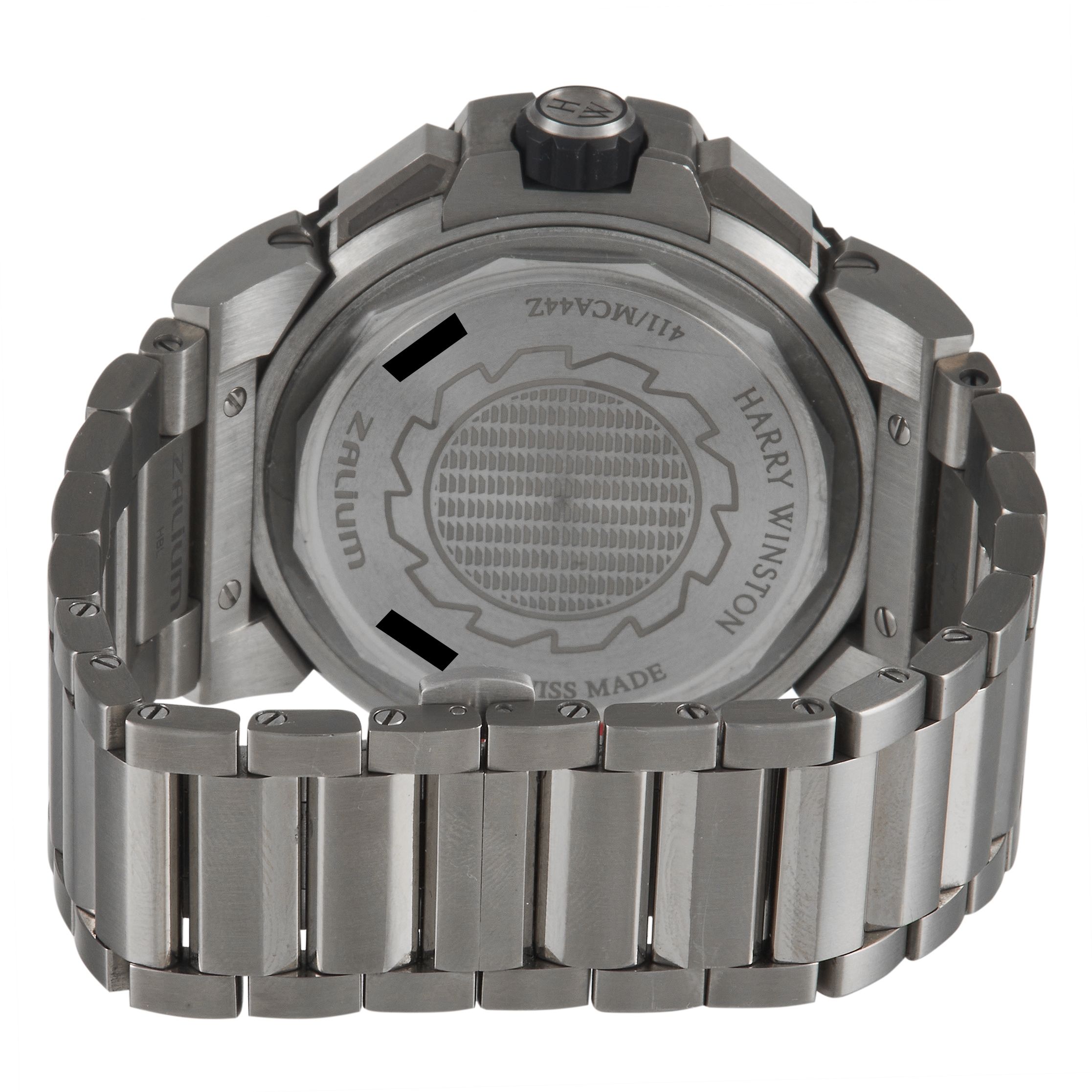Harry Winston Ocean 44 mm Stainless Steel Transparent Skeleton Dial Watch 411/mca44zz.k