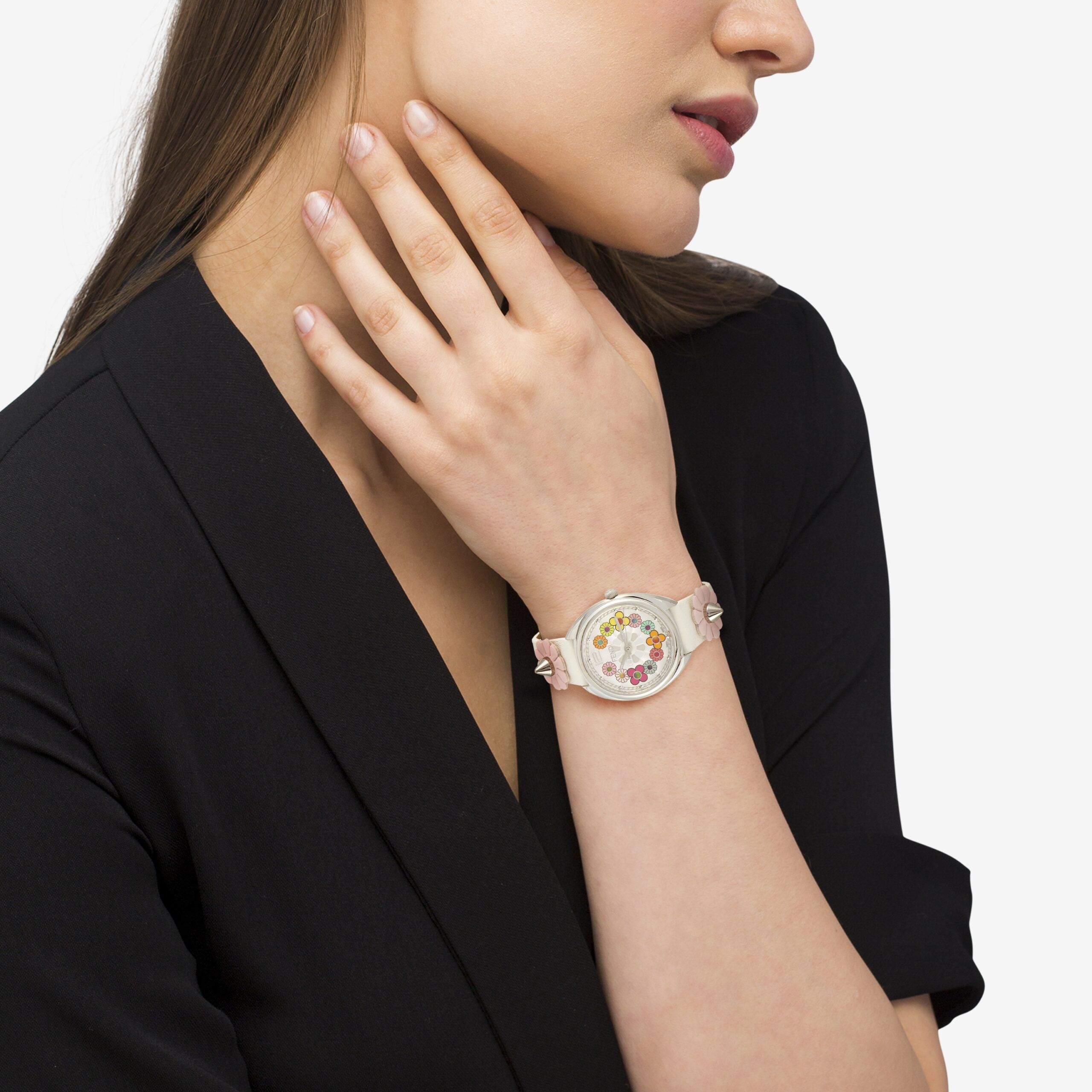 Fendi Momento Multi-Colored Flower Quartz Watch F234034041