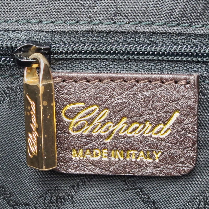 Chopard Milano Beige Cloth & Brown Leather Handbag 95000-0328