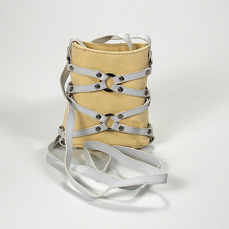 Charriol Rock Star Yellow Canvas Pouch Bag BAGCACO.177.008