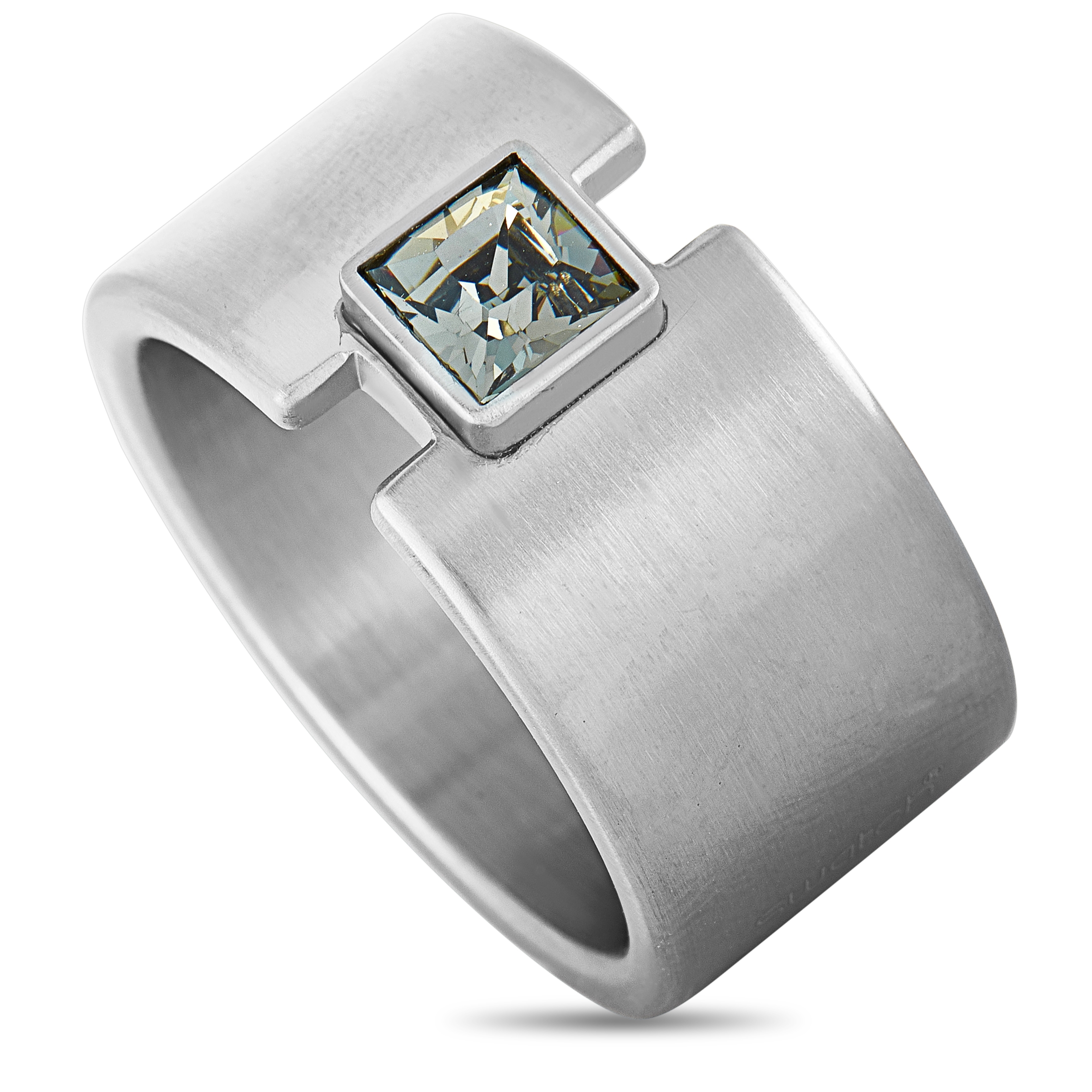 Swatch Topic Path Stainless Steel and Smoky Crystal Ring JRM052 - Picture 10 of 11