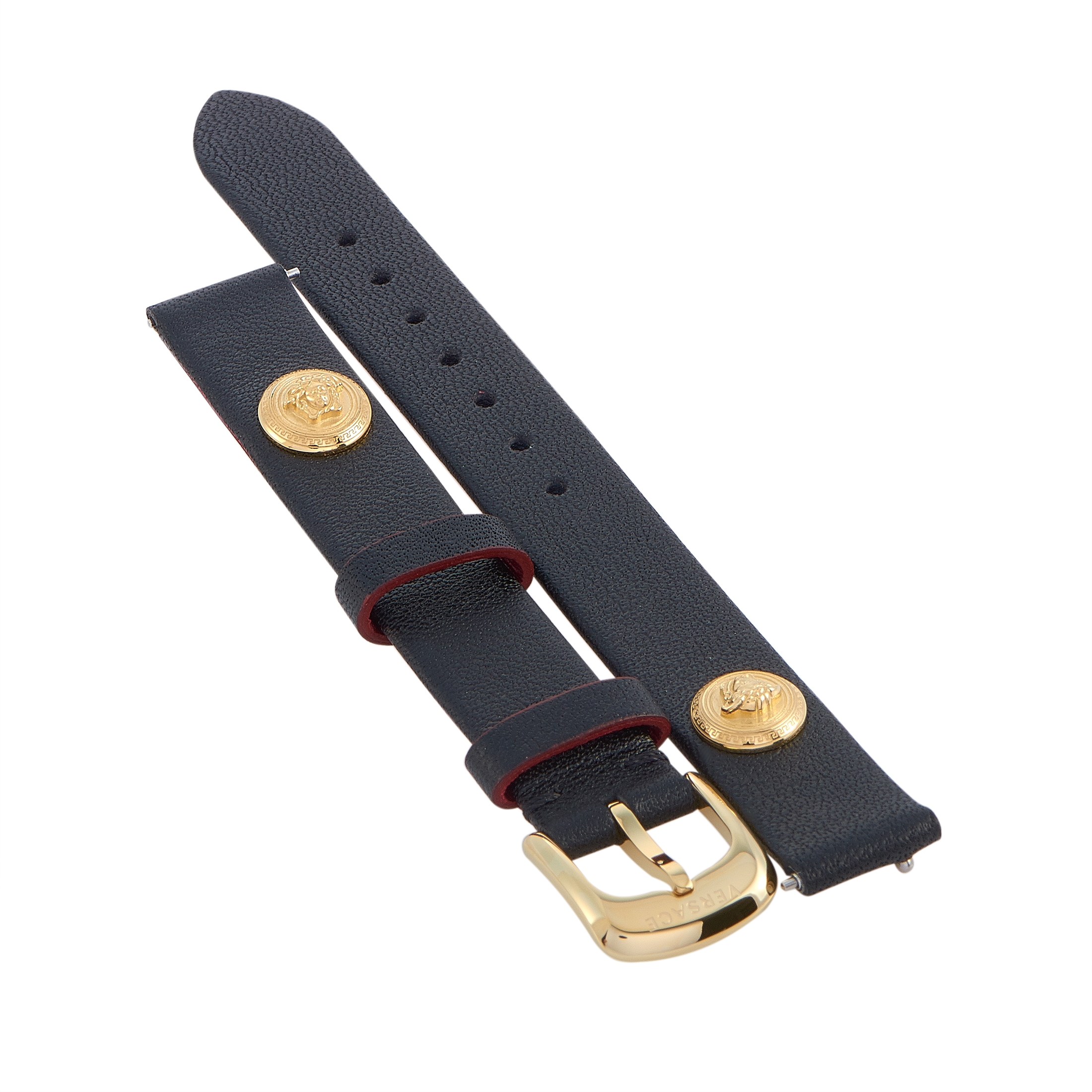 Versace Medusa Stud Icon Quartz Blue Leather Watch VERF00418