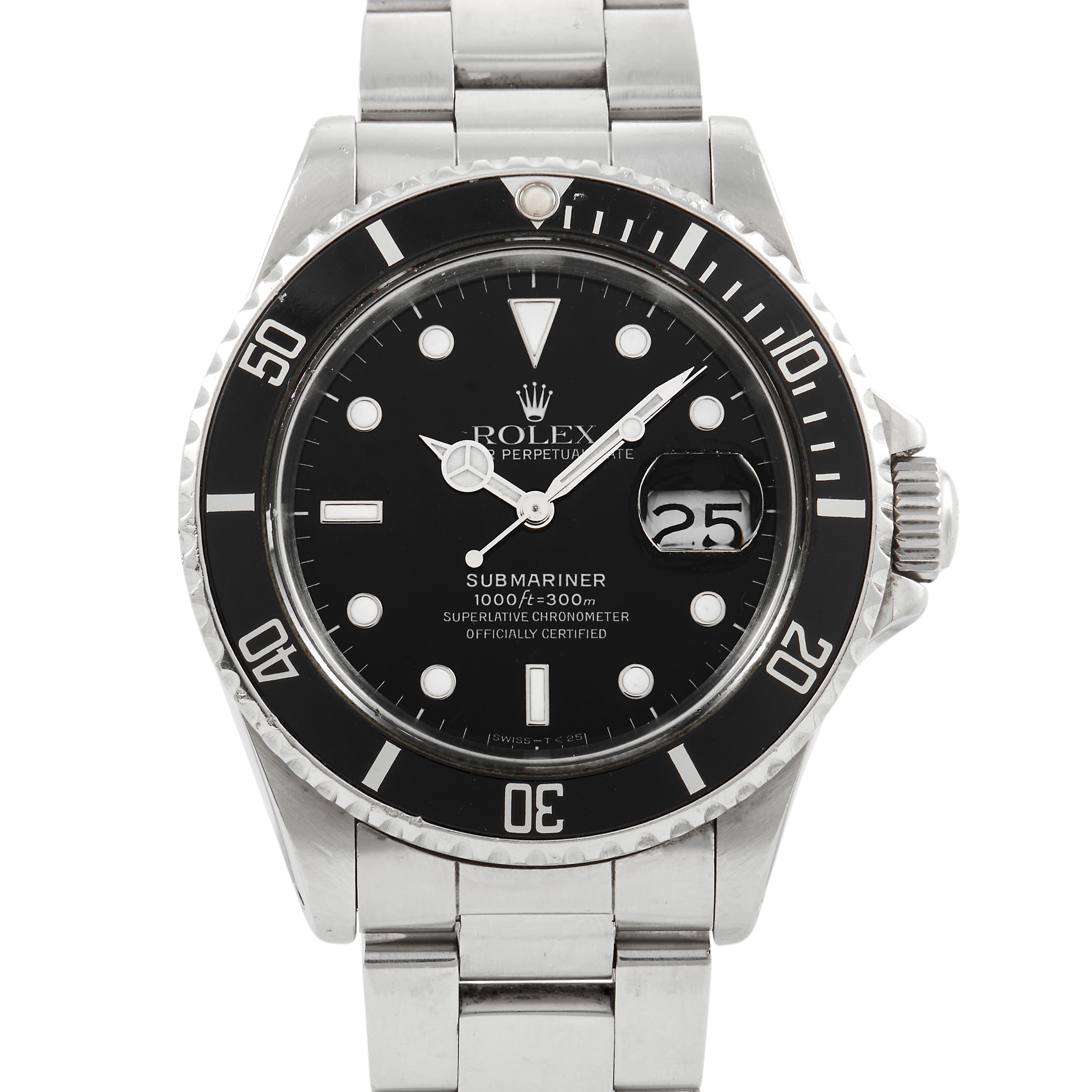 Rolex Submariner Black Dial Watch 16610BKSO
