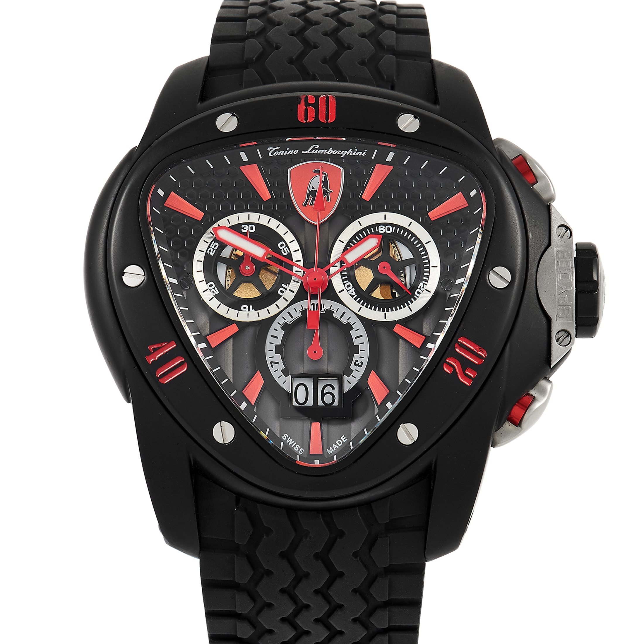 Tonino Lamborghini Red Spyder Chronograph Watch 1124SP