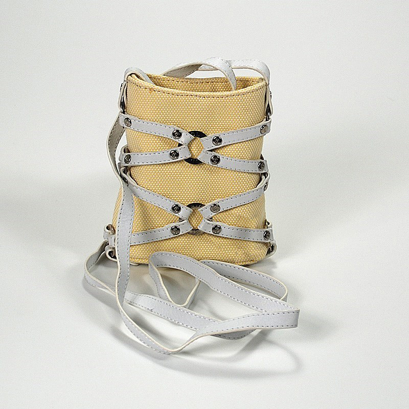 Charriol Rock Star Yellow Canvas Pouch Bag BAGCACO.177.008