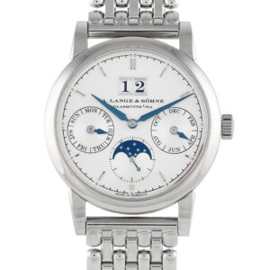 A. Lange & Sohne Saxonia Annual Calendar 18K White Gold Watch 330.026