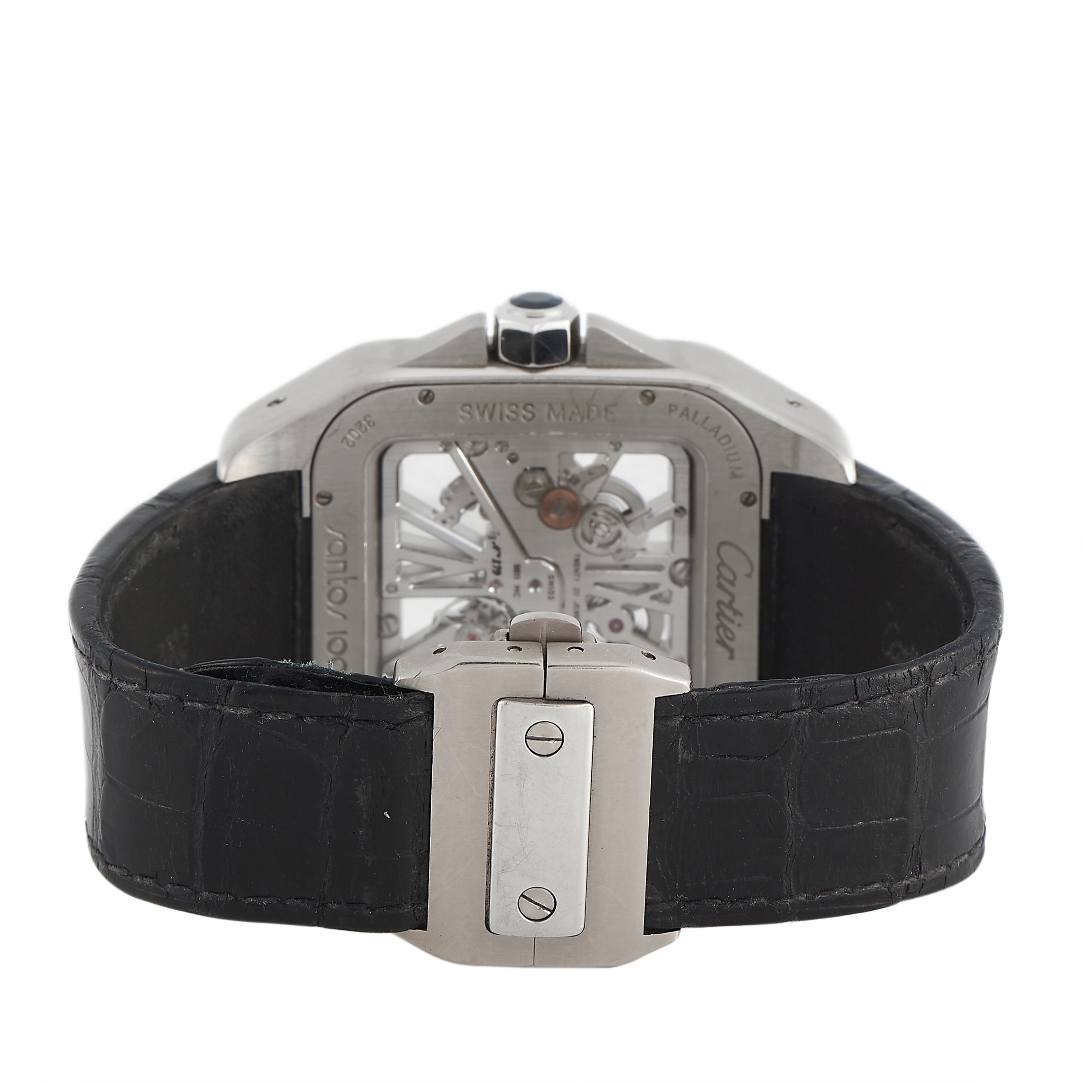 Cartier Santos 100 Skeleton Palladium Watch W2020018