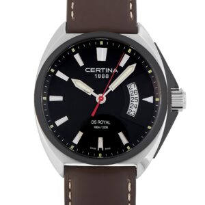 Certina DS Royal Black Dial Men's Brown Leather Watch C010.410.16.051.00