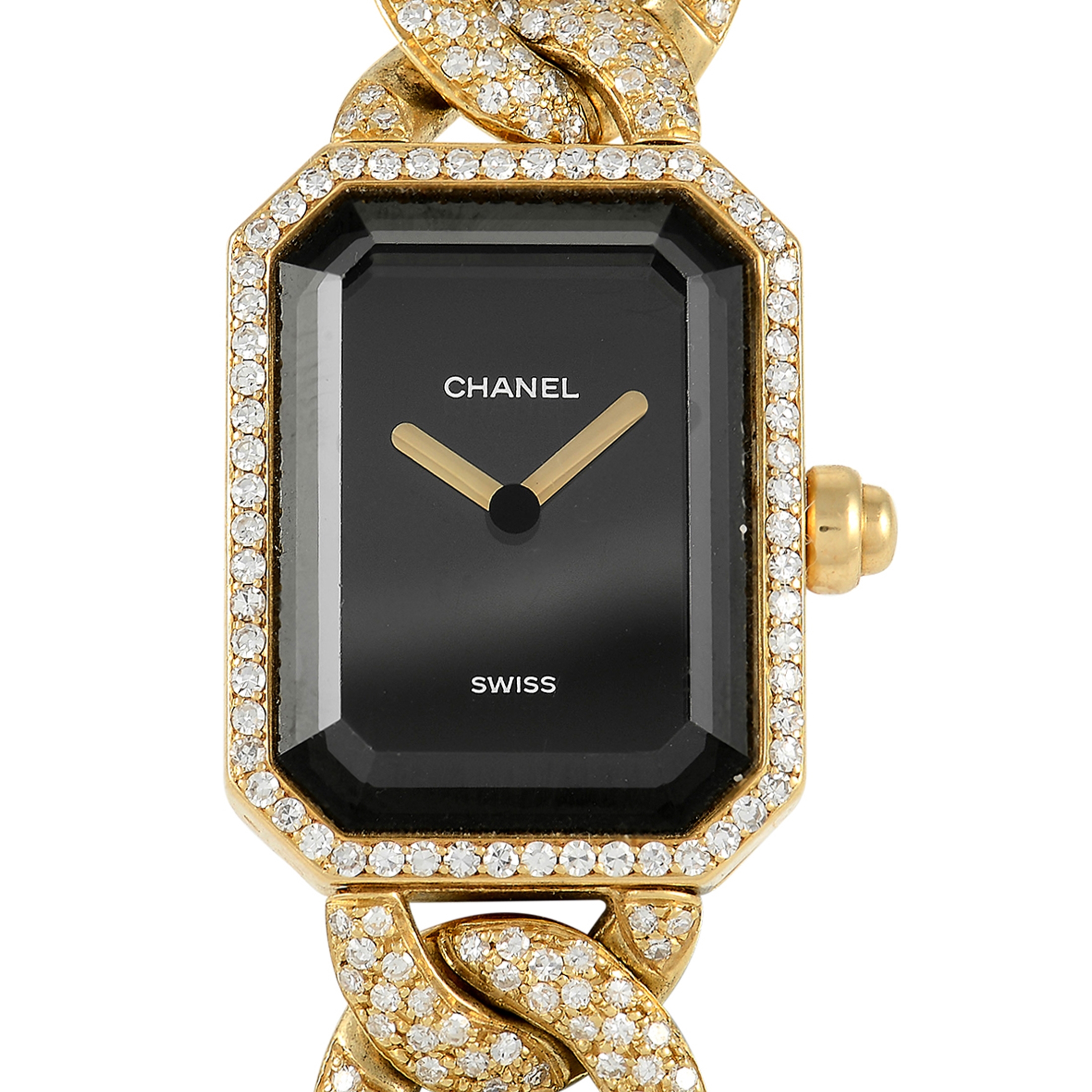 Chanel Première Chaîne Ladies Yellow Gold Diamond Watch H0114