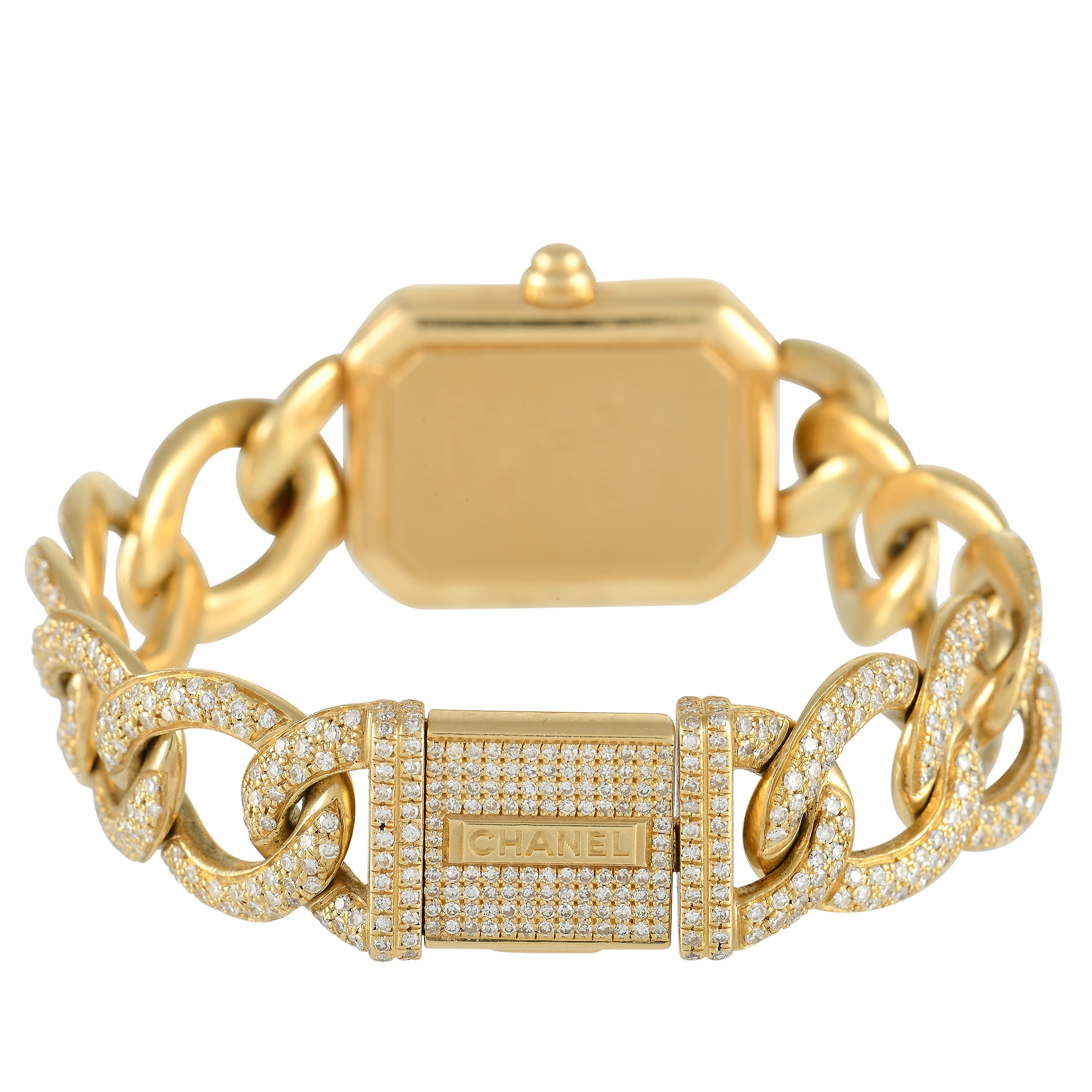 Chanel Première Chaîne Ladies Yellow Gold Diamond Watch H0114