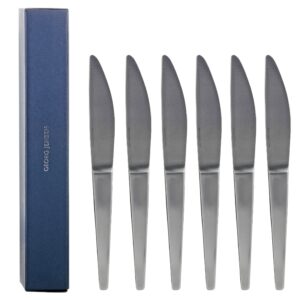 Georg Jensen Caravel Stainless Steel Dinner Knife Set 6 Pieces