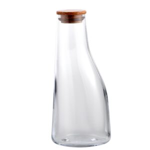 Georg Jensen Barbry Glass and Oak Wood Carafe 0.5 L