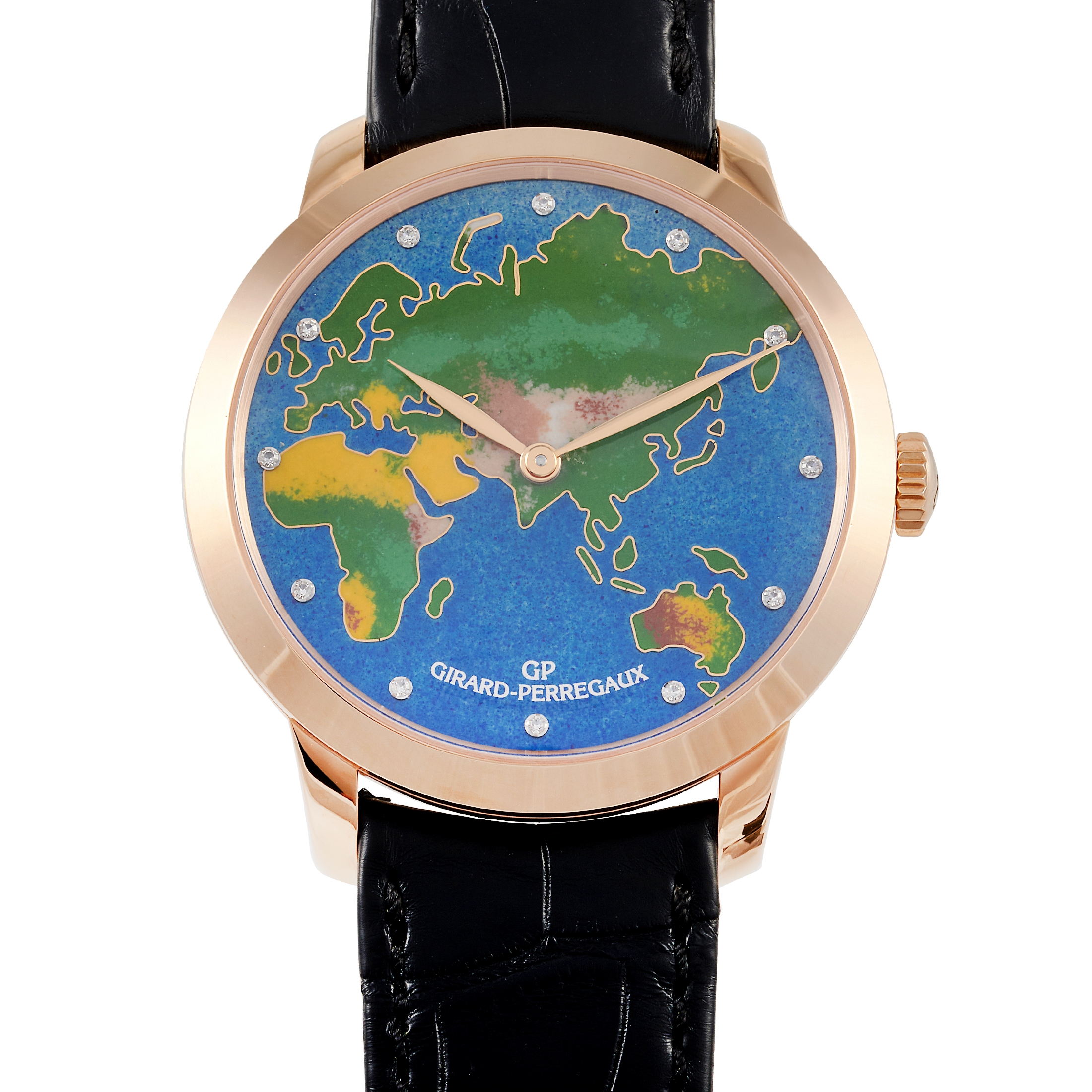 Girard Perregaux 1966 The World Limited Edition Cloisonné Enamel Dial Watch 49534-52-1329SBB6A