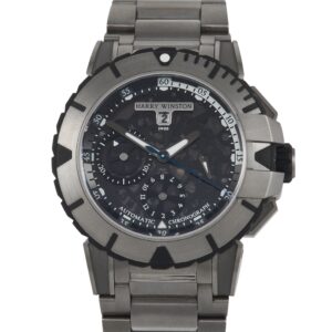 Harry Winston Ocean 44 mm Stainless Steel Transparent Skeleton Dial Watch 411/mca44zz.k