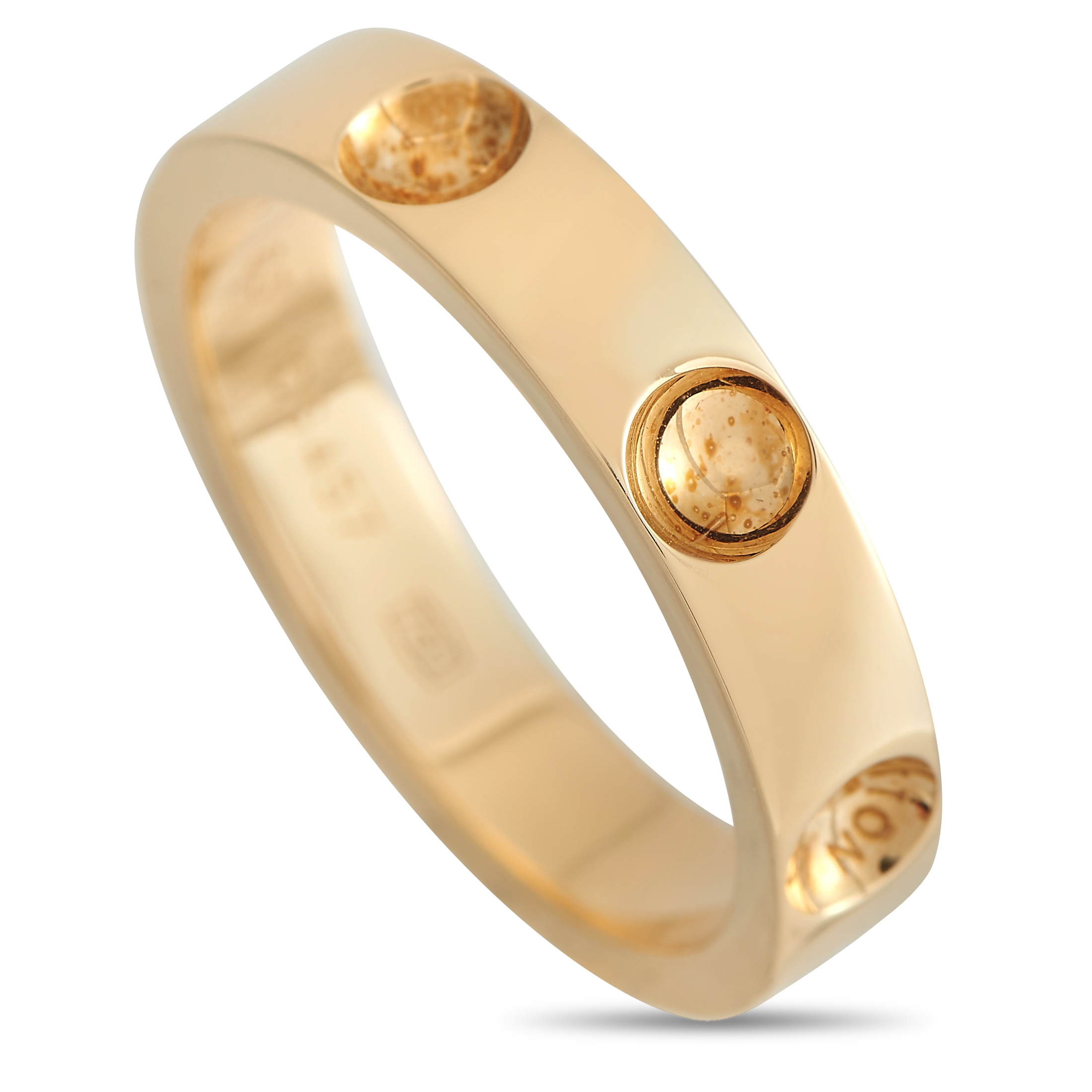 18K Yellow Gold Band Ring - 