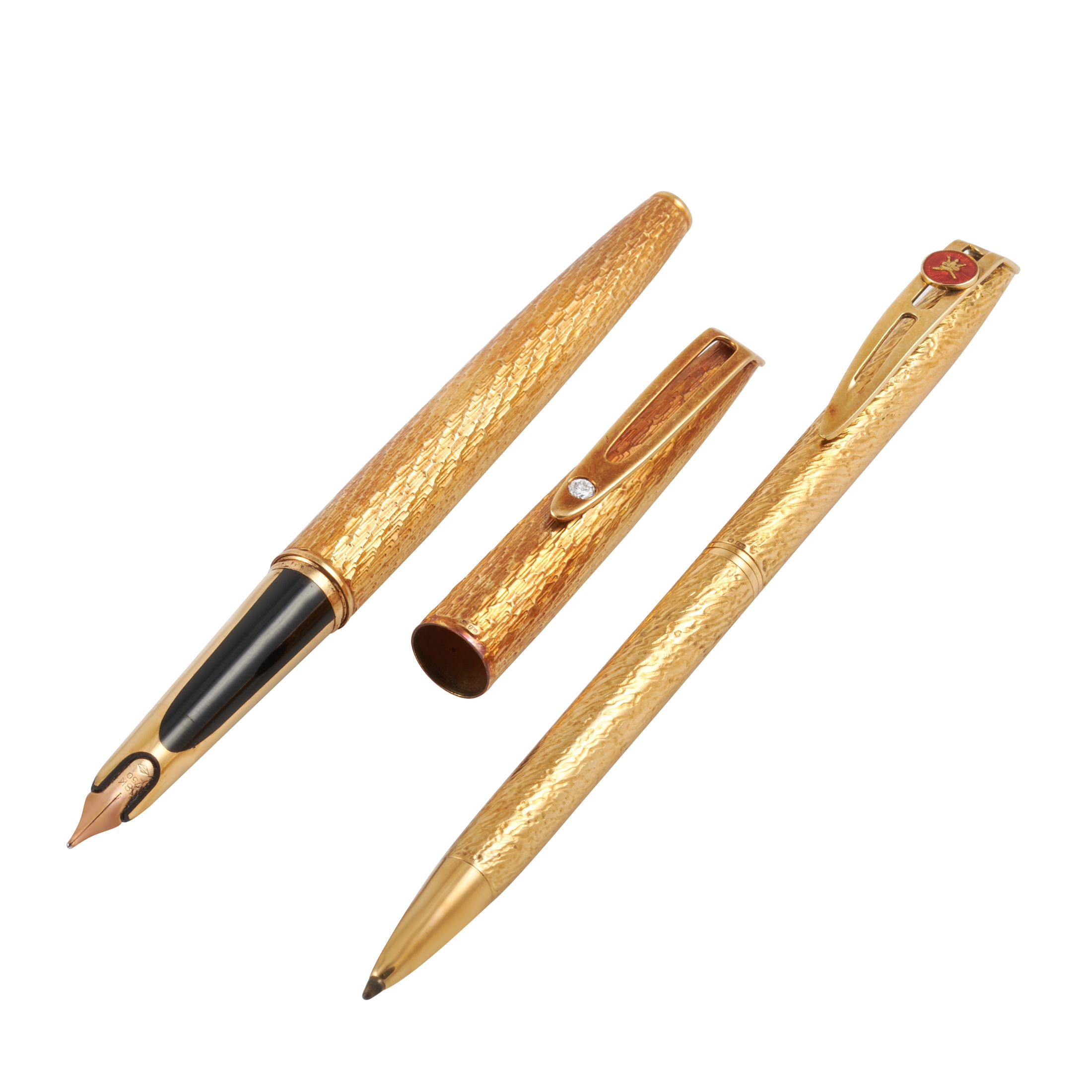 18K Yellow Gold Oman Khanjar Two Pen Set