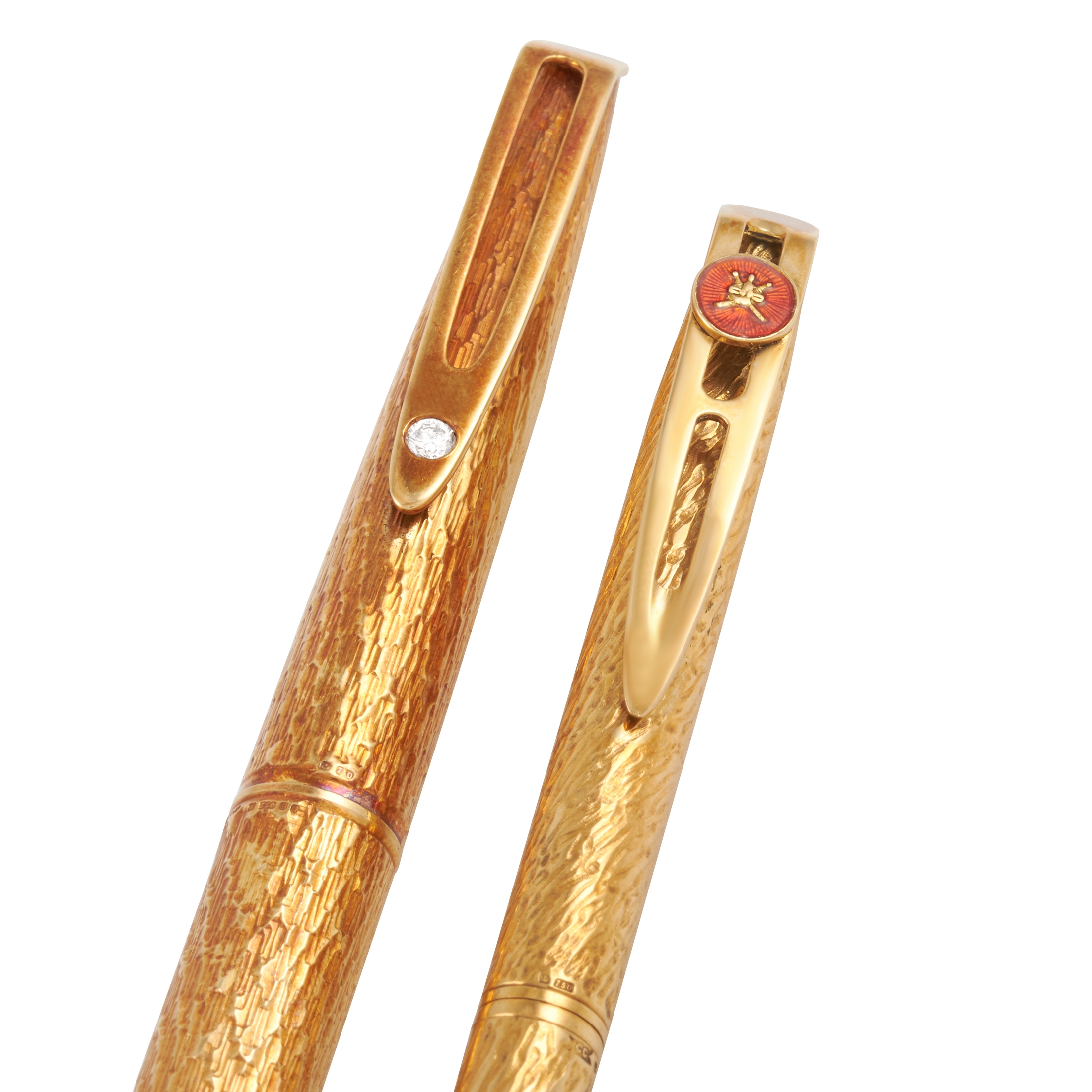 18K Yellow Gold Oman Khanjar Two Pen Set