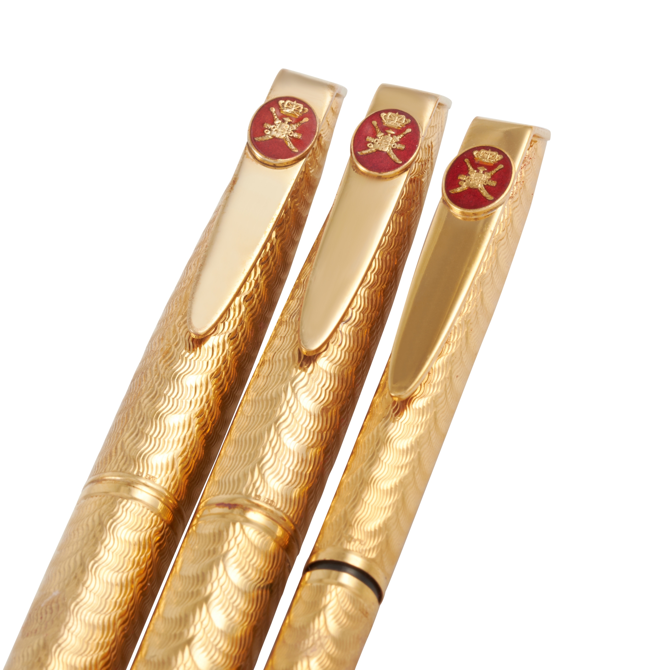 18K Yellow Gold Oman Khanjar Three Pen Set by Royama