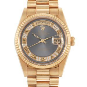 Rolex Day-Date 36 Yellow Gold Myriad Diamond Watch 18238